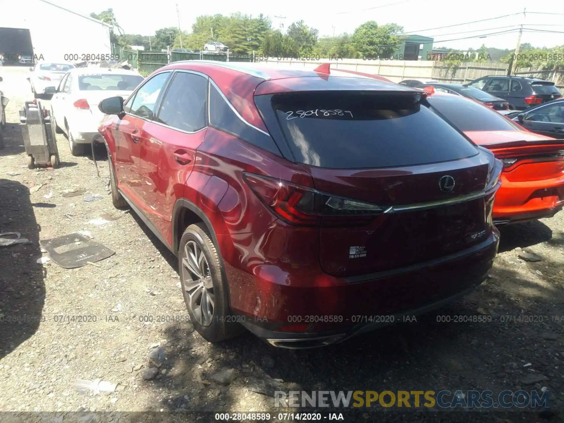 3 Photograph of a damaged car 2T2HZMDAXLC233926 LEXUS RX 2020