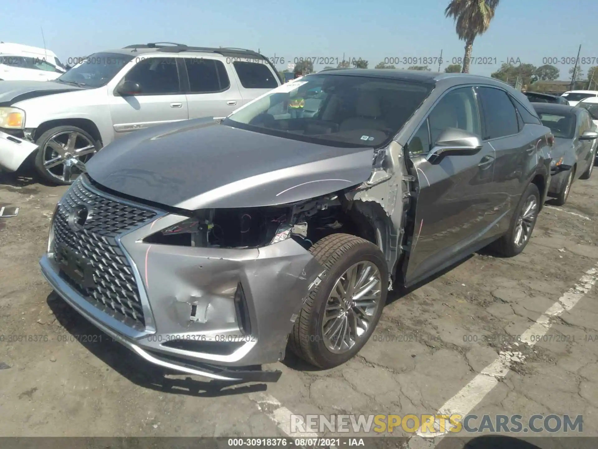 2 Photograph of a damaged car 2T2JZMAA2LC165580 LEXUS RX 2020