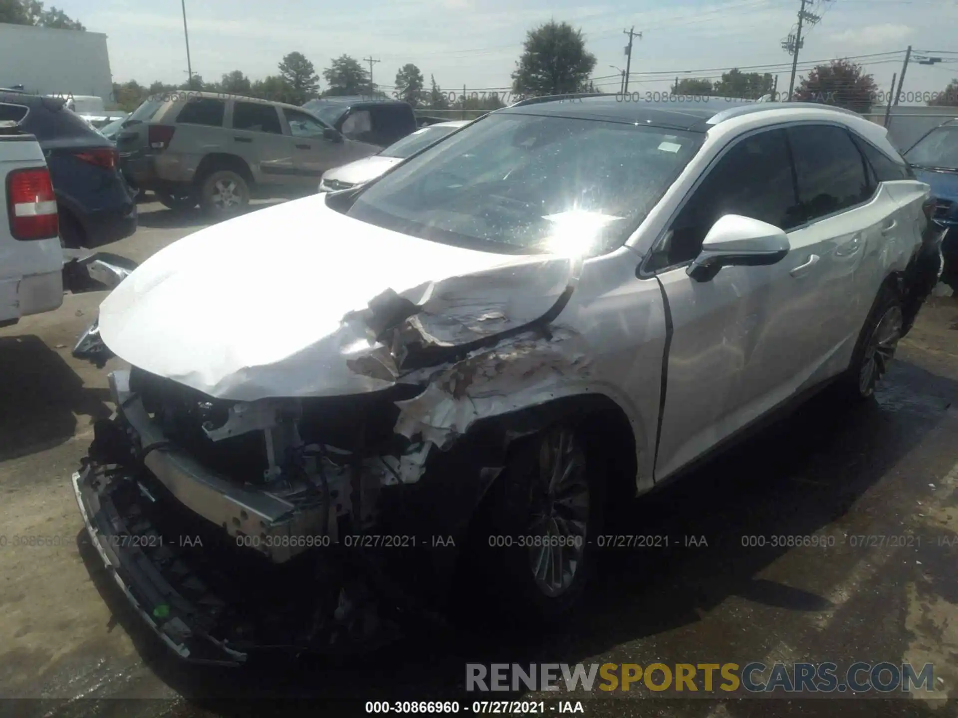 2 Photograph of a damaged car 2T2JZMDA2LC213963 LEXUS RX 2020