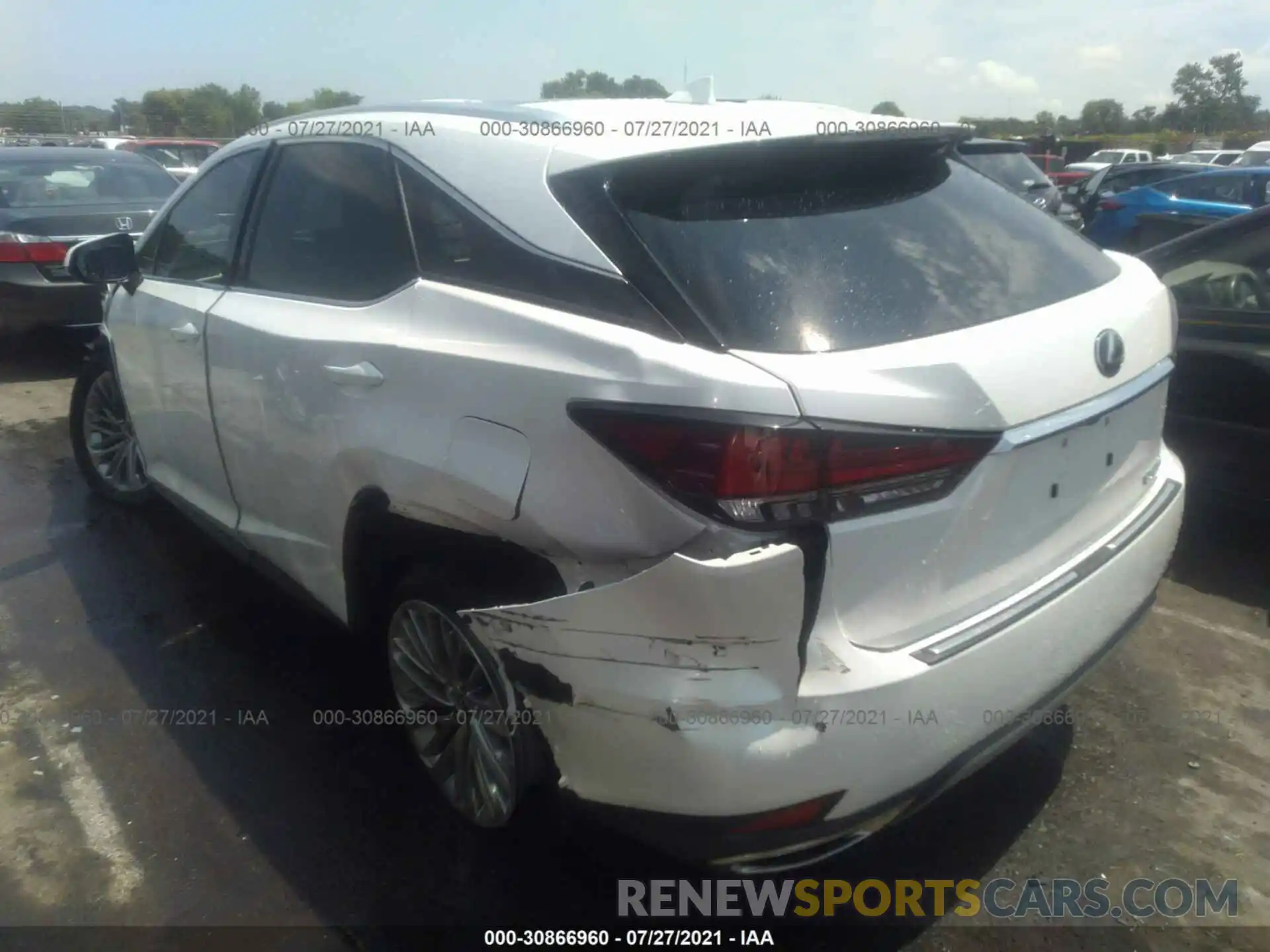 3 Photograph of a damaged car 2T2JZMDA2LC213963 LEXUS RX 2020