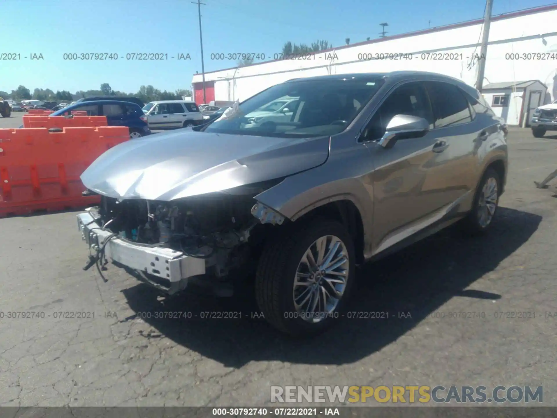 2 Photograph of a damaged car 2T2JZMDAXLC223348 LEXUS RX 2020