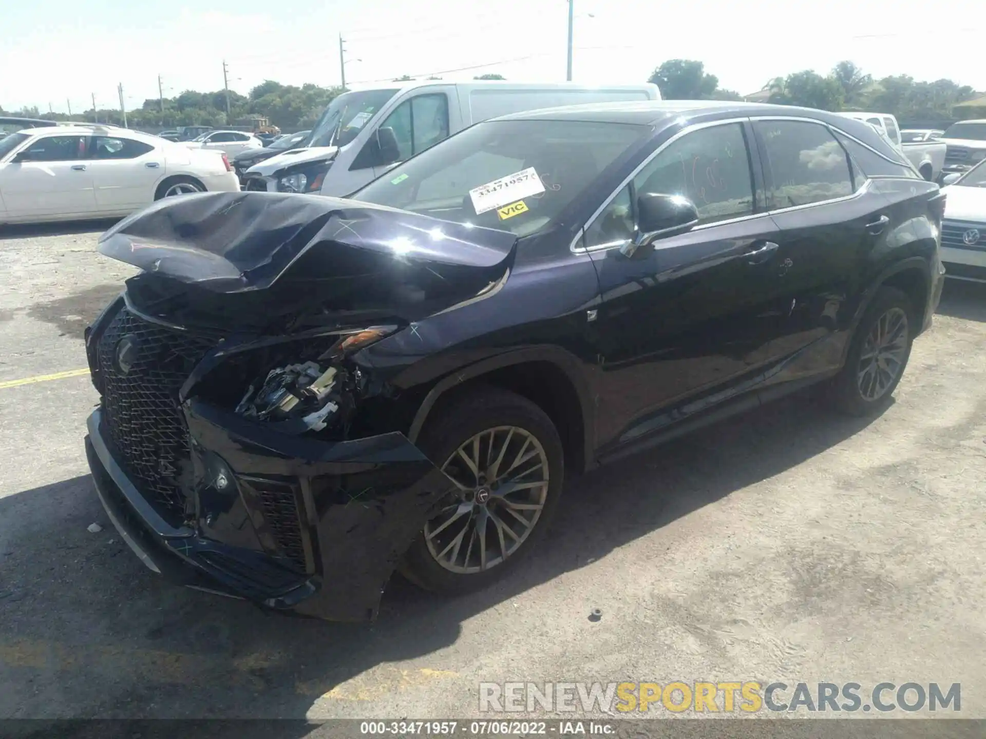 2 Photograph of a damaged car 2T2SZMAA1LC182245 LEXUS RX 2020