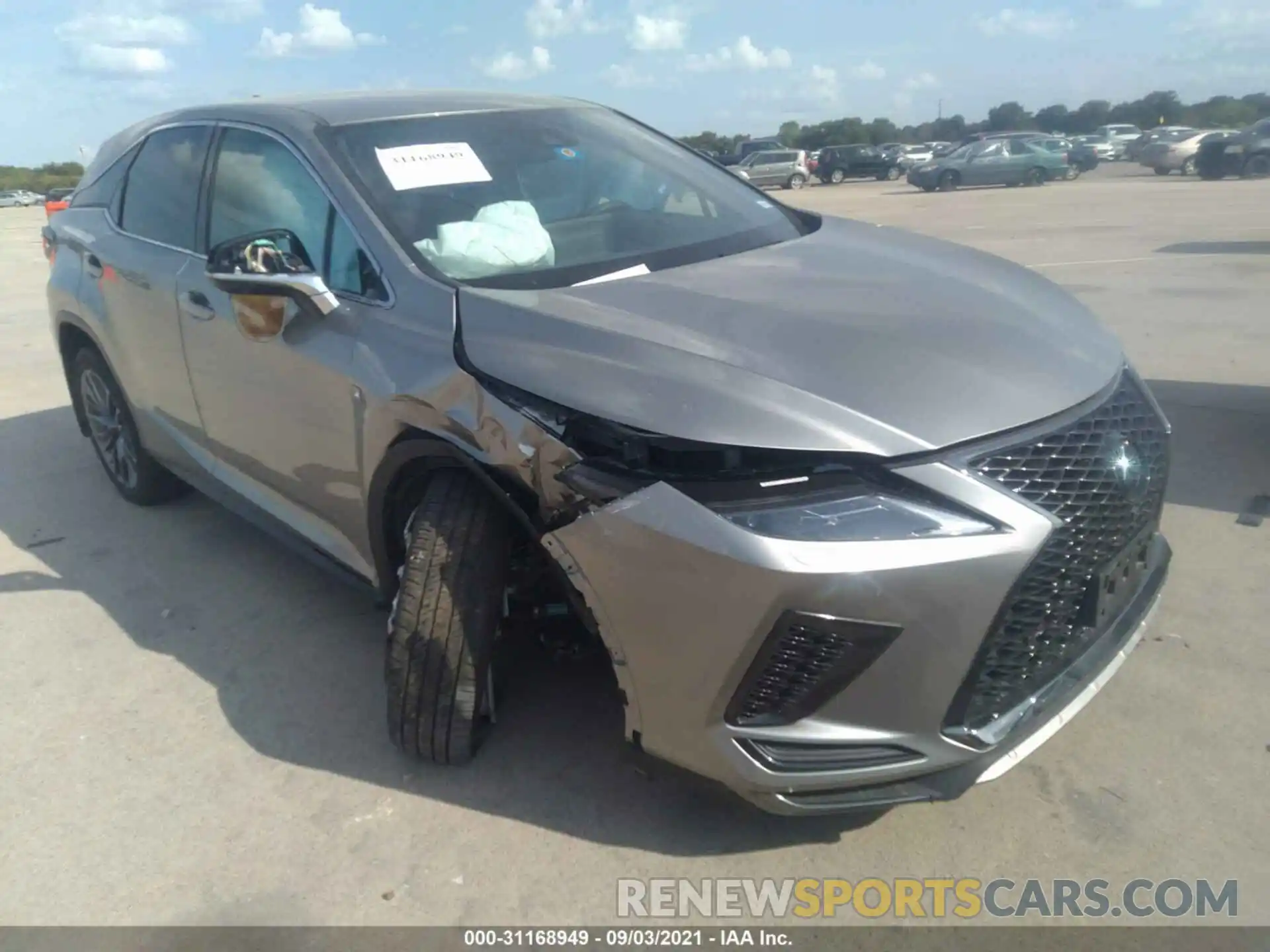 1 Photograph of a damaged car 2T2SZMDAXLC244897 LEXUS RX 2020