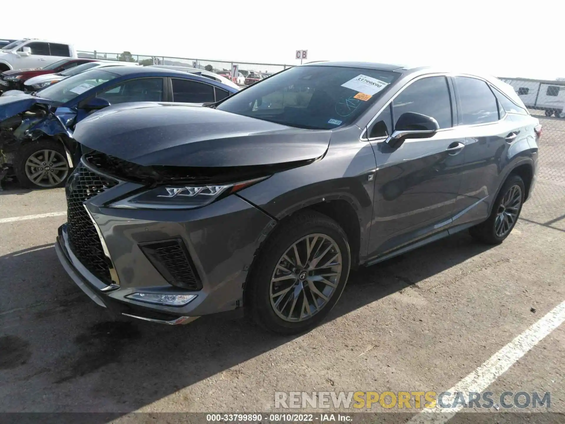 2 Photograph of a damaged car 2T2YZMDA5LC244378 LEXUS RX 2020