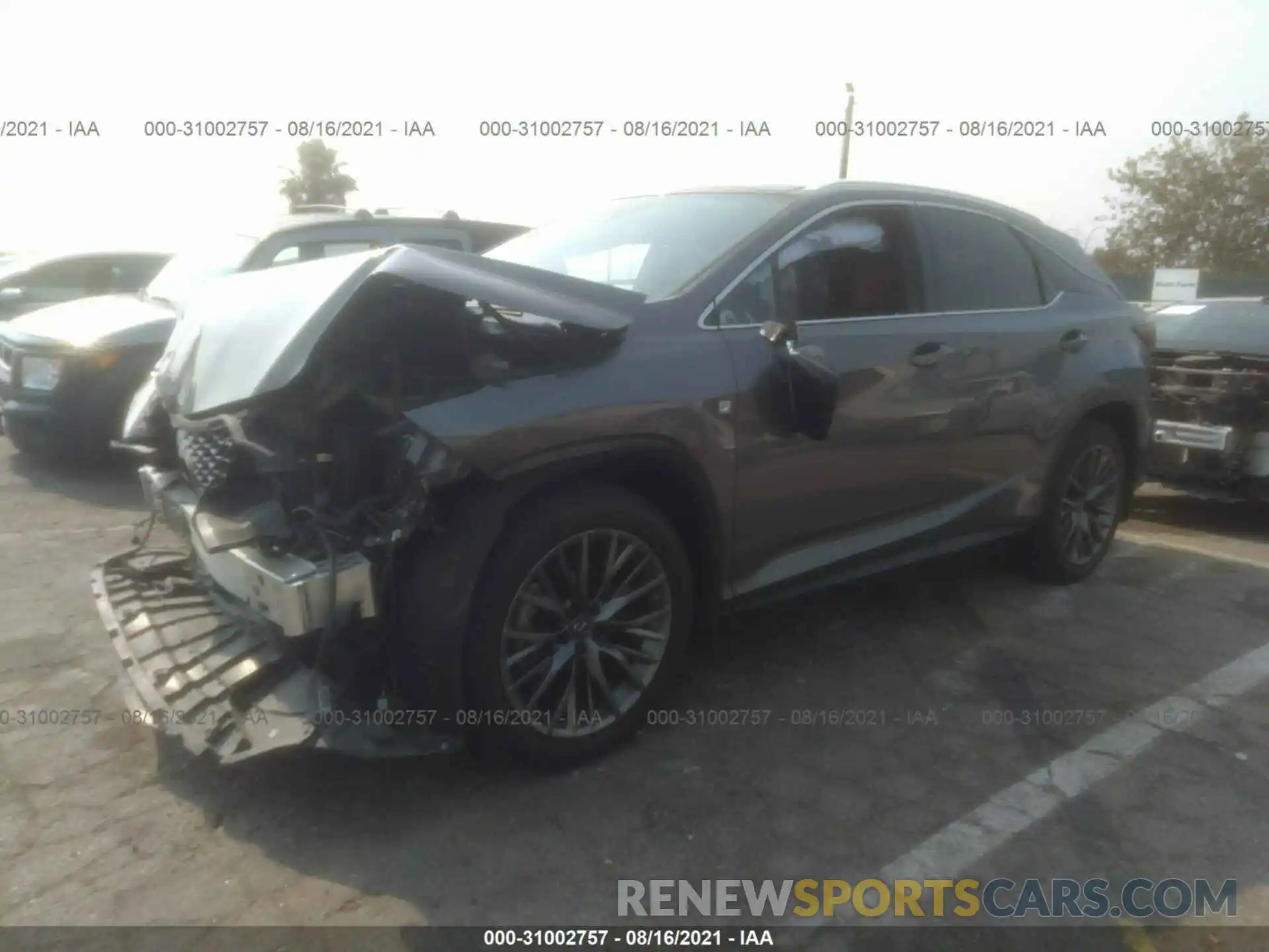 2 Photograph of a damaged car 2T2YZMDAXLC245106 LEXUS RX 2020