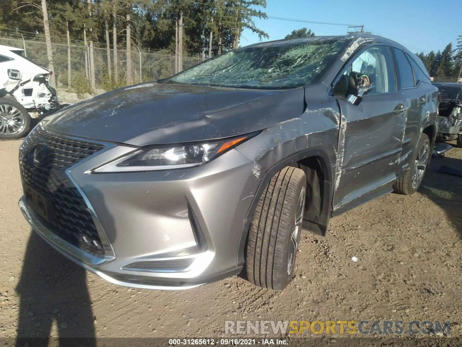 2 Photograph of a damaged car JTJHGKFA8L2015314 LEXUS RX 2020