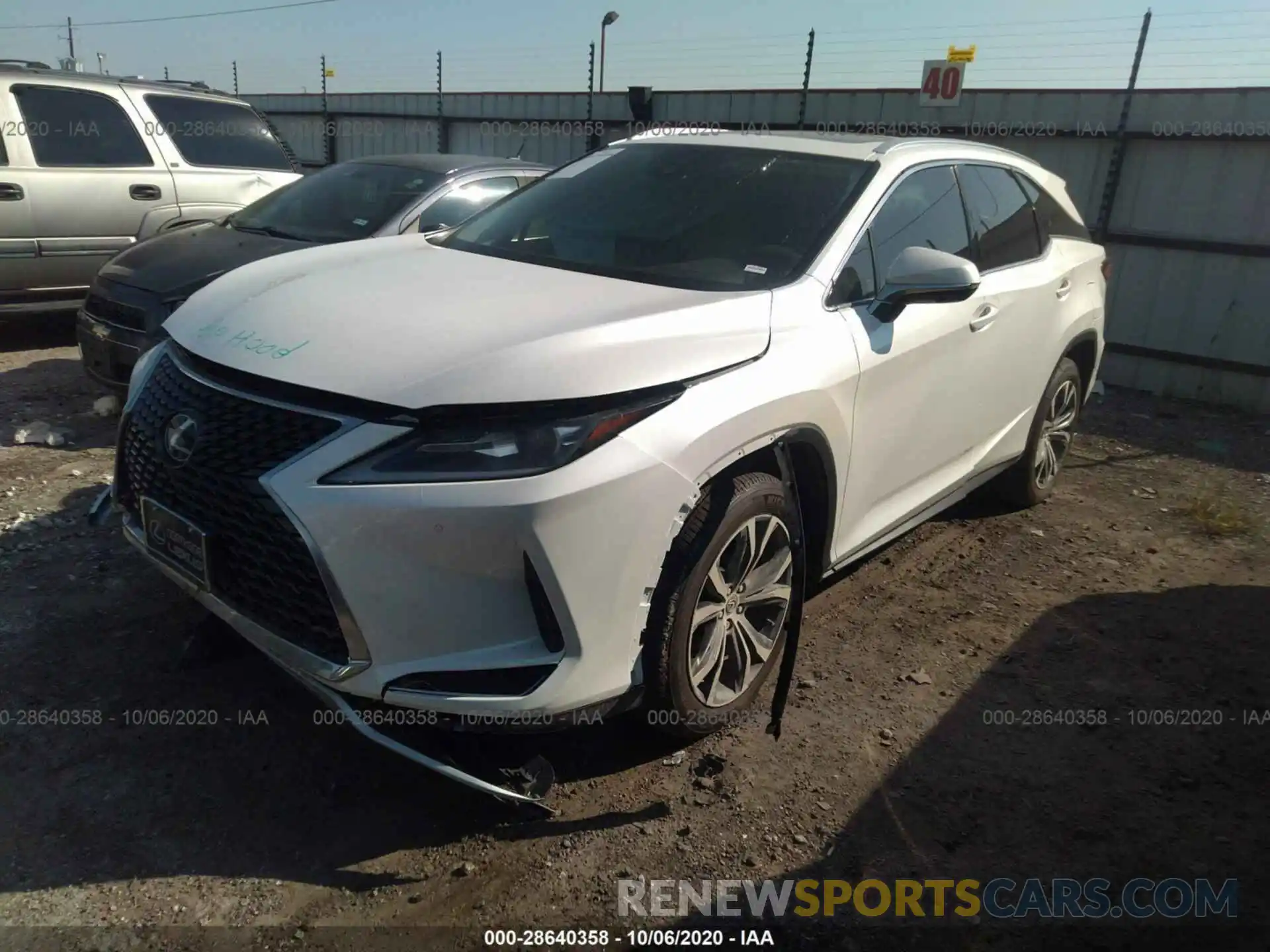 2 Фотография поврежденного автомобиля JTJHZKEA7L2017602 LEXUS RX 2020