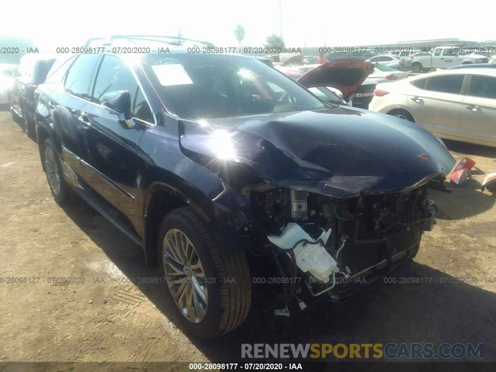 1 Photograph of a damaged car JTJJGKFA7L2009201 LEXUS RX 2020