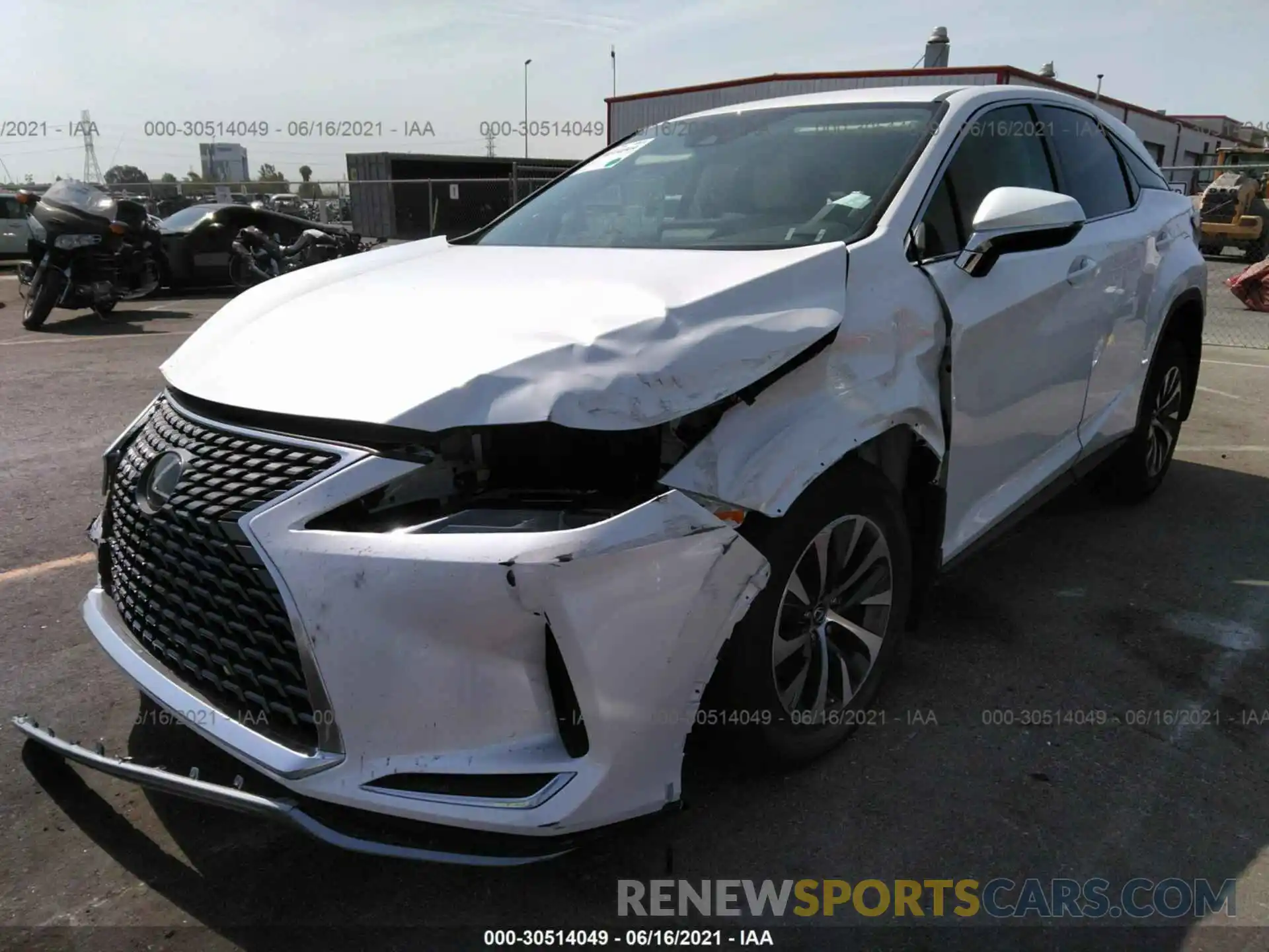 2 Photograph of a damaged car 2T2AZMAA3MC208423 LEXUS RX 2021