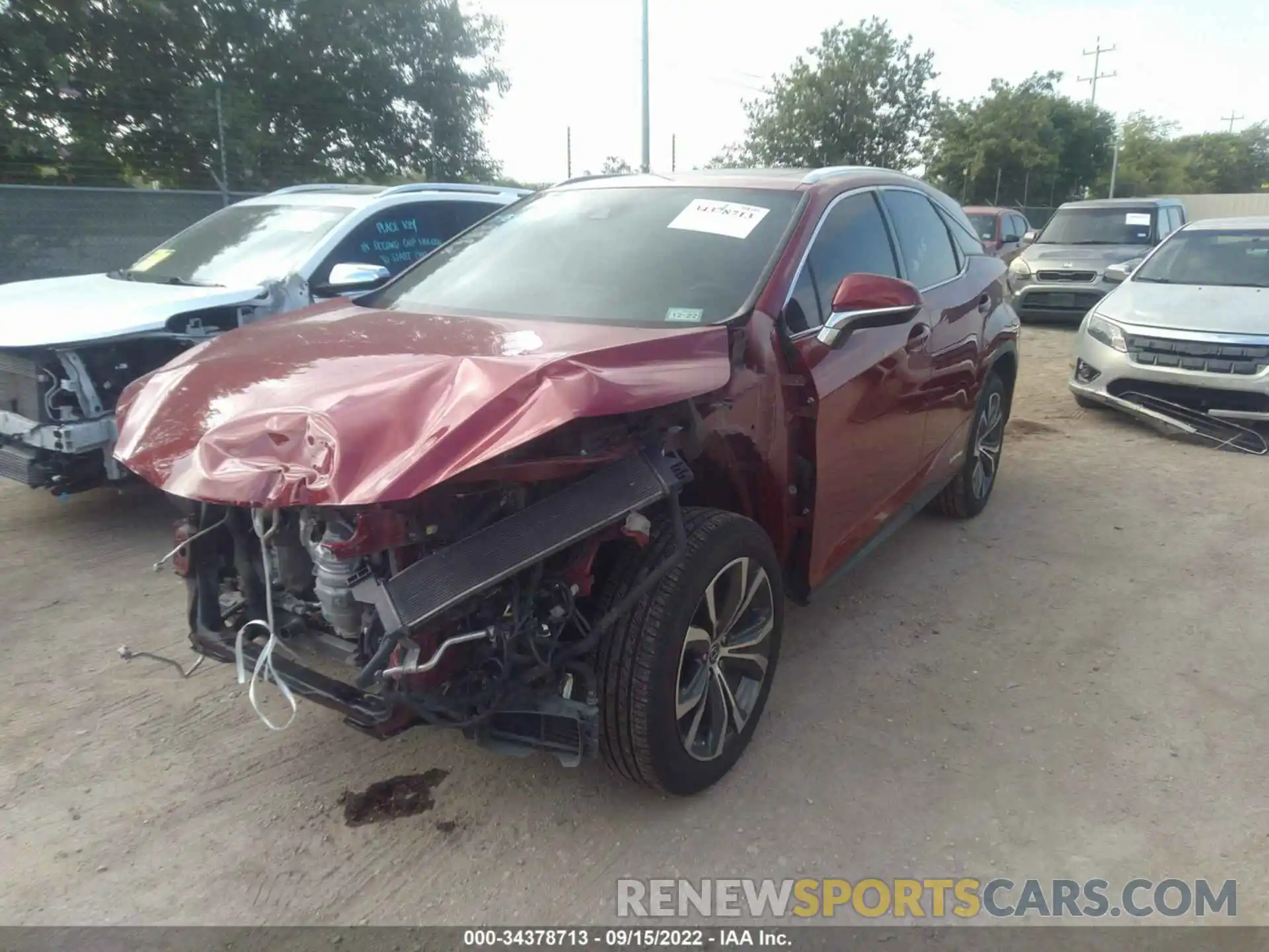 2 Photograph of a damaged car 2T2HGMDA2MC060796 LEXUS RX 2021