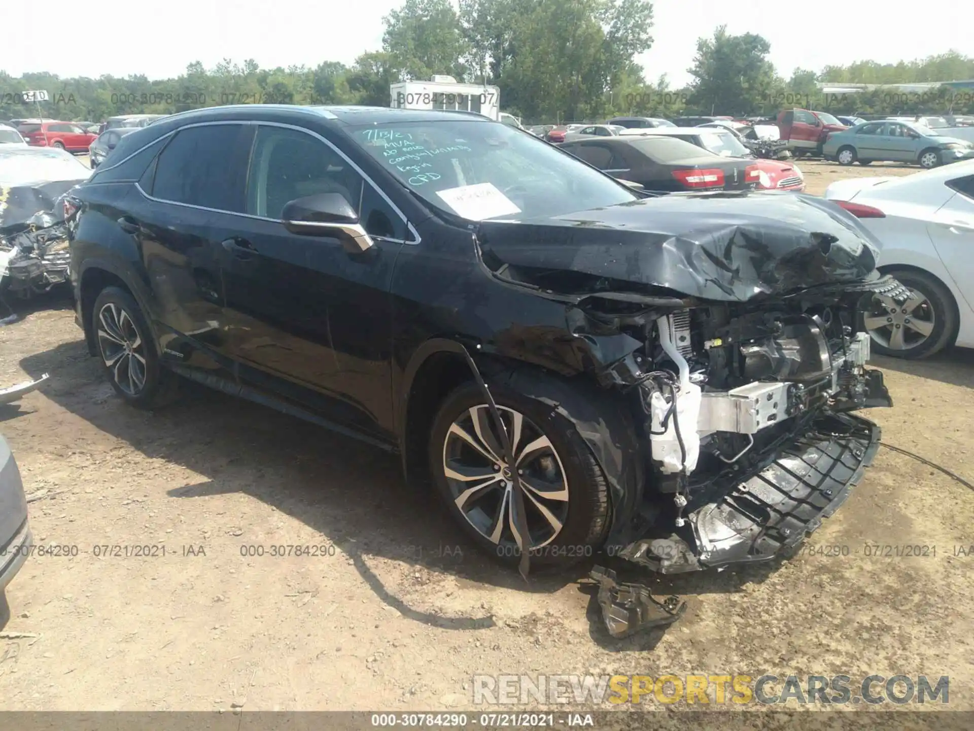 1 Photograph of a damaged car 2T2HGMDA2MC062354 LEXUS RX 2021