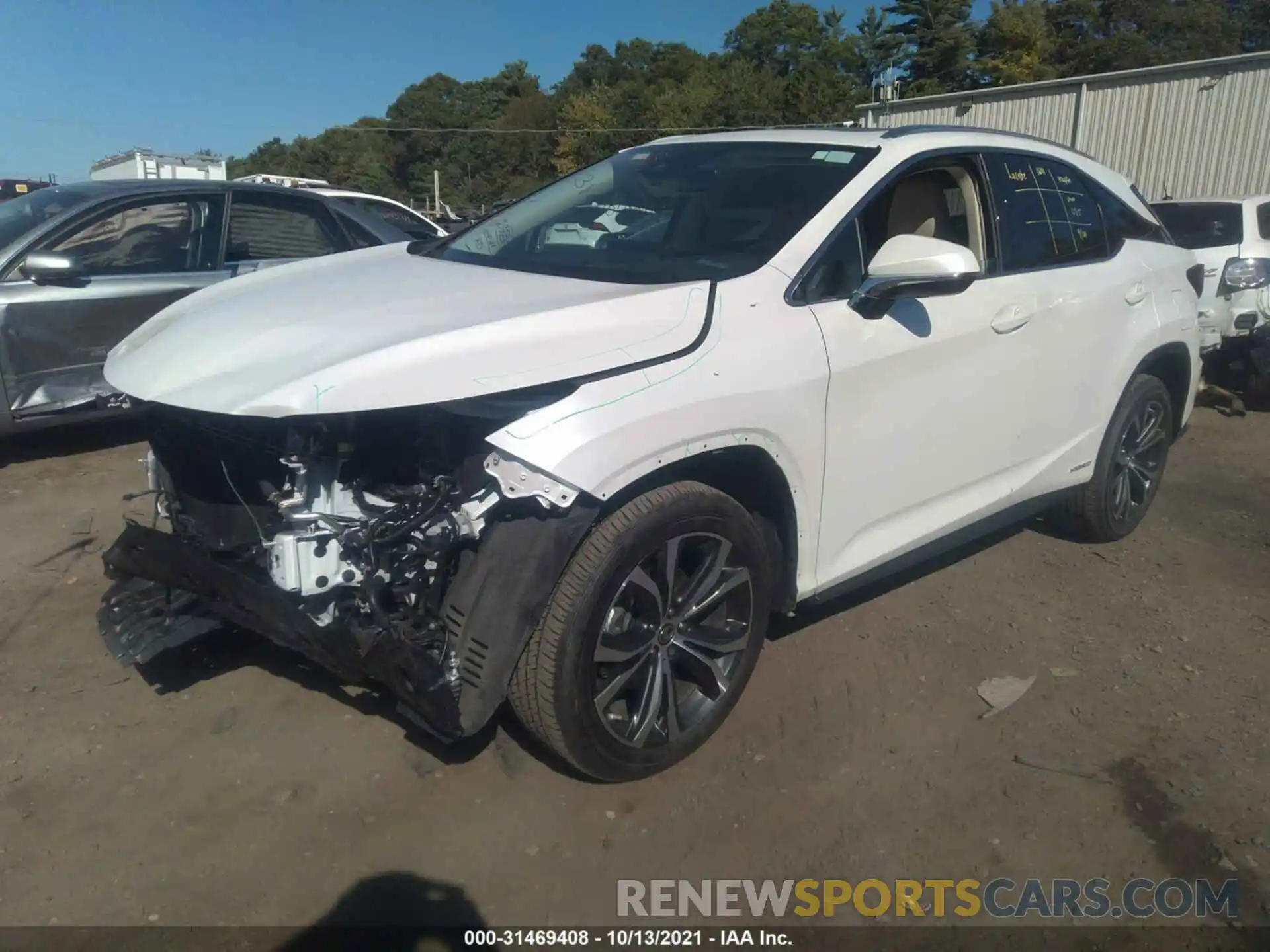 2 Photograph of a damaged car 2T2HGMDA3MC060306 LEXUS RX 2021