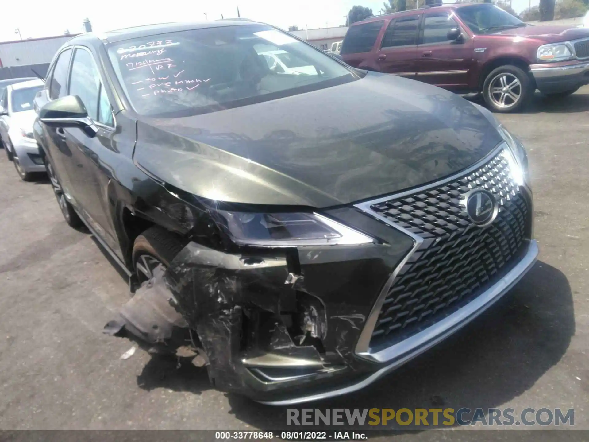 1 Photograph of a damaged car 2T2HGMDA5MC062574 LEXUS RX 2021