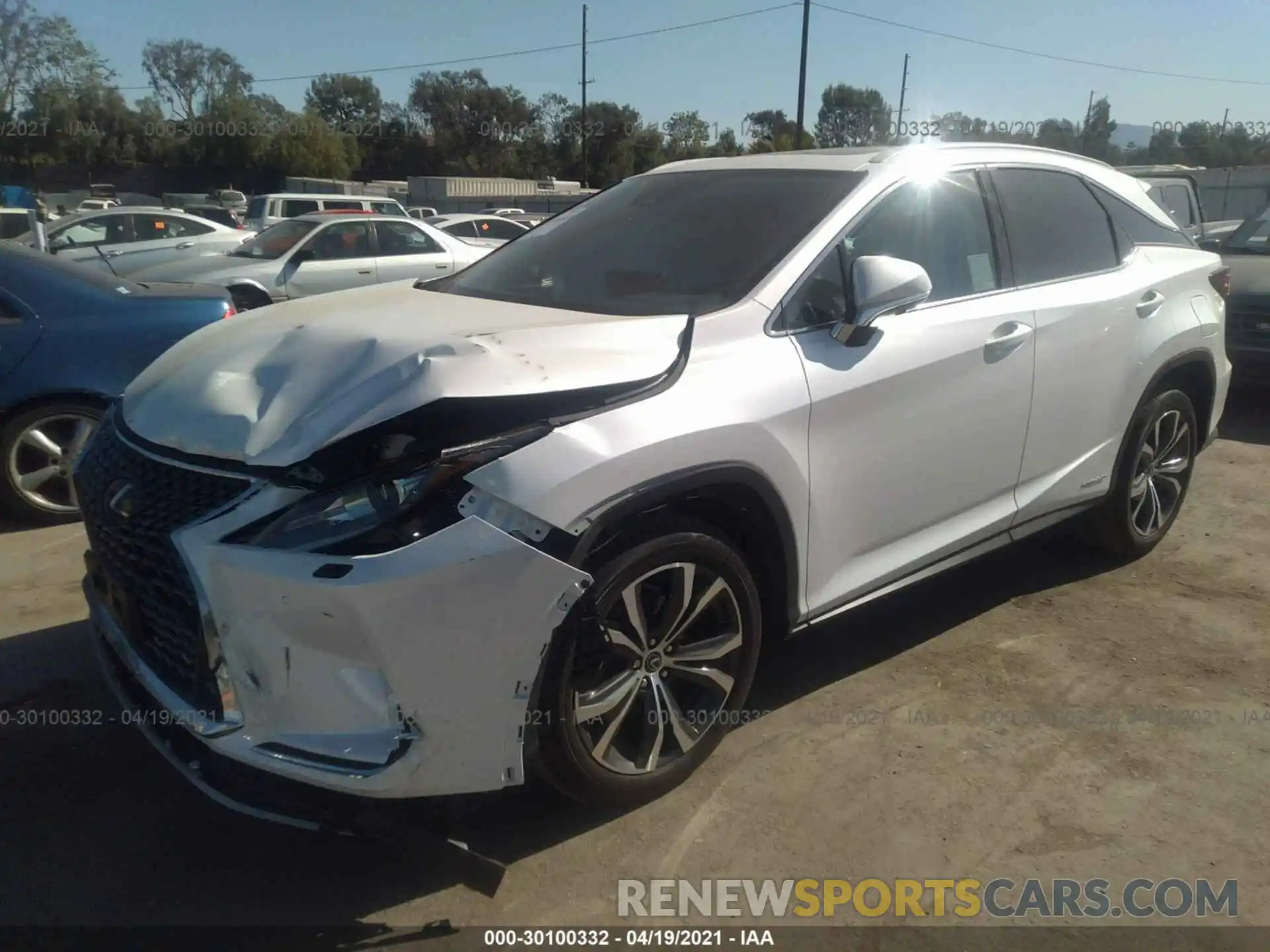 2 Photograph of a damaged car 2T2HGMDA5MC063174 LEXUS RX 2021