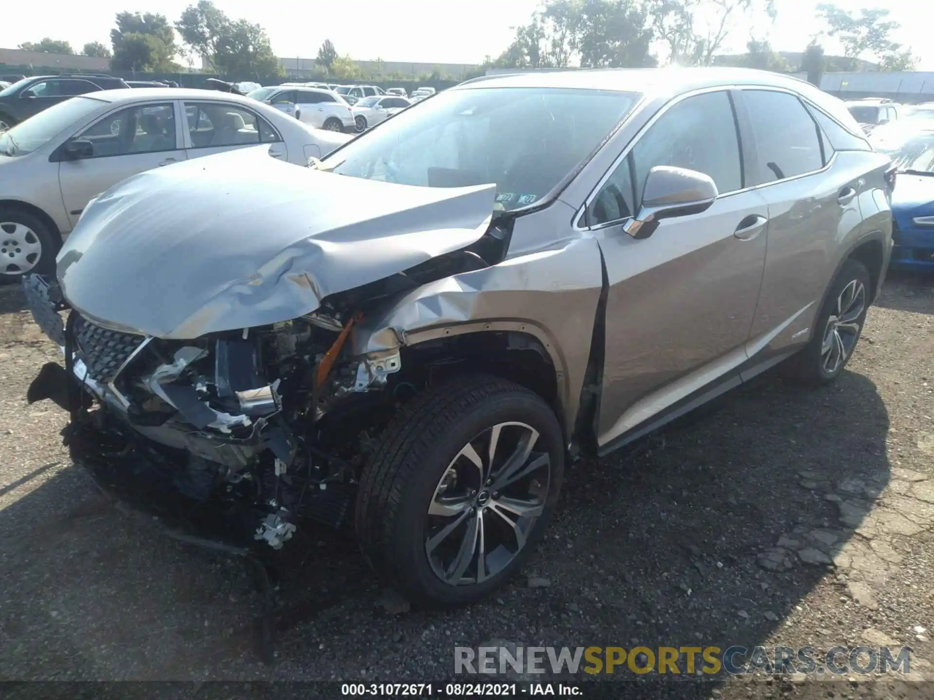 2 Photograph of a damaged car 2T2HGMDA7MC068456 LEXUS RX 2021