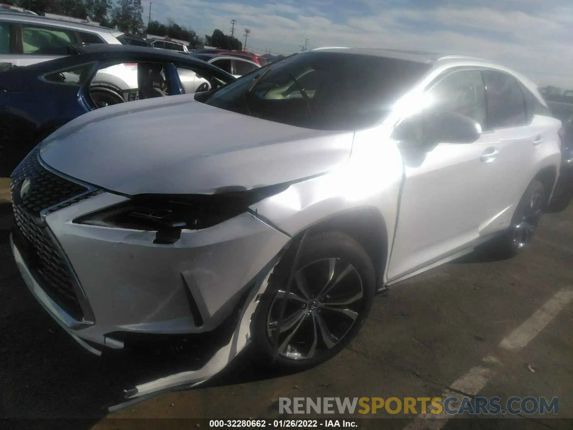 2 Photograph of a damaged car 2T2HGMDA8MC058874 LEXUS RX 2021