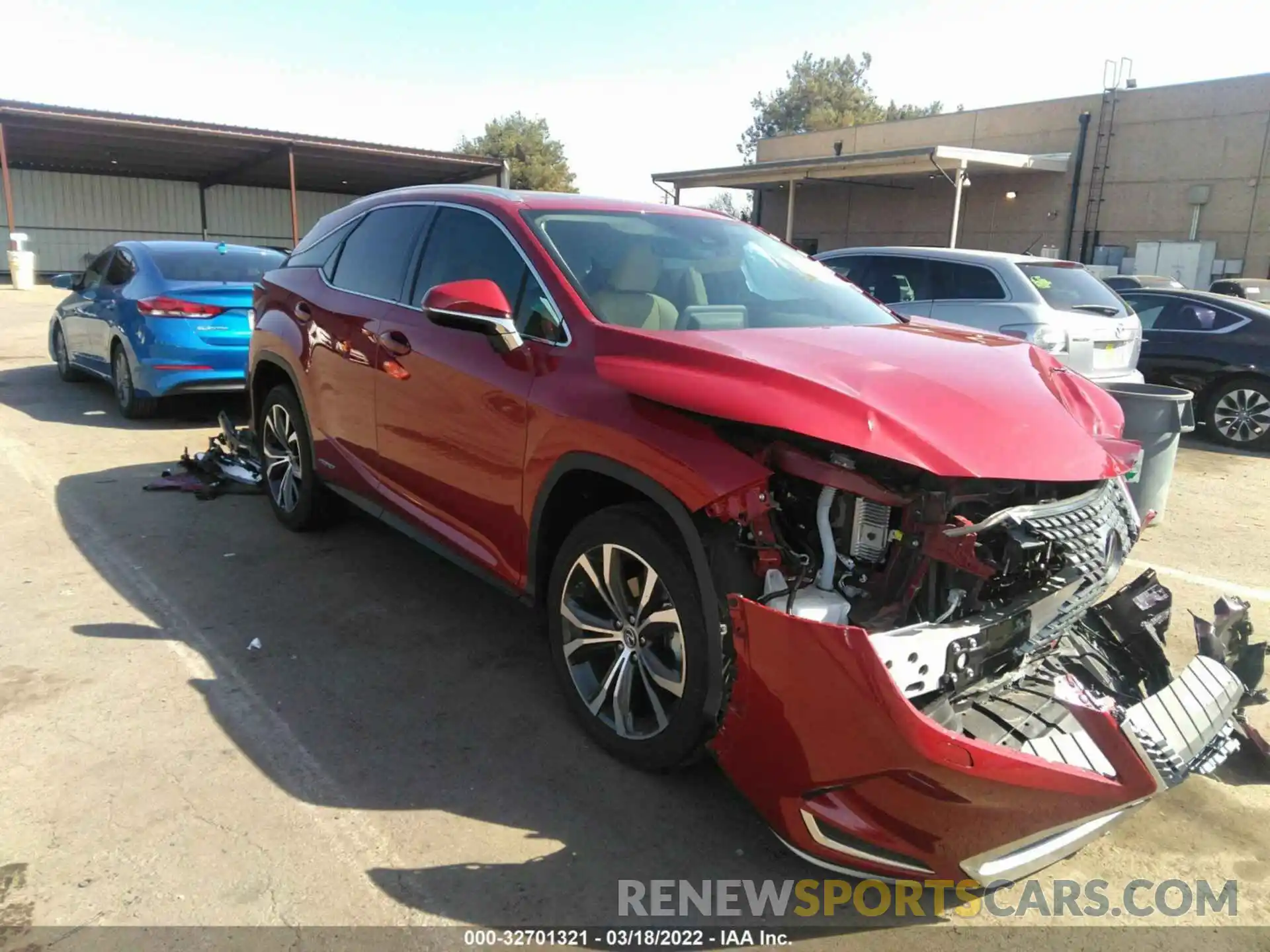 1 Photograph of a damaged car 2T2HGMDA8MC064111 LEXUS RX 2021