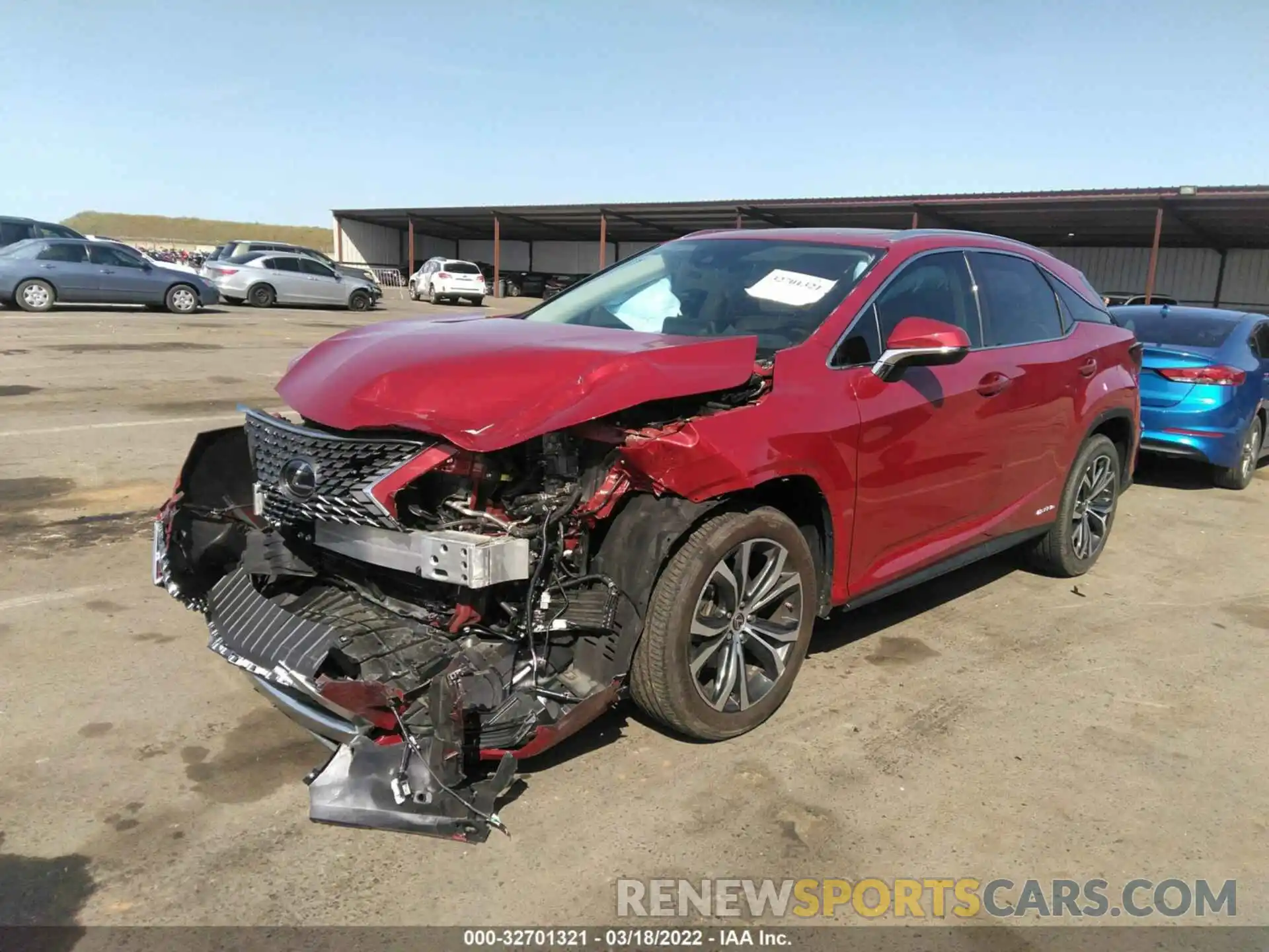 2 Photograph of a damaged car 2T2HGMDA8MC064111 LEXUS RX 2021