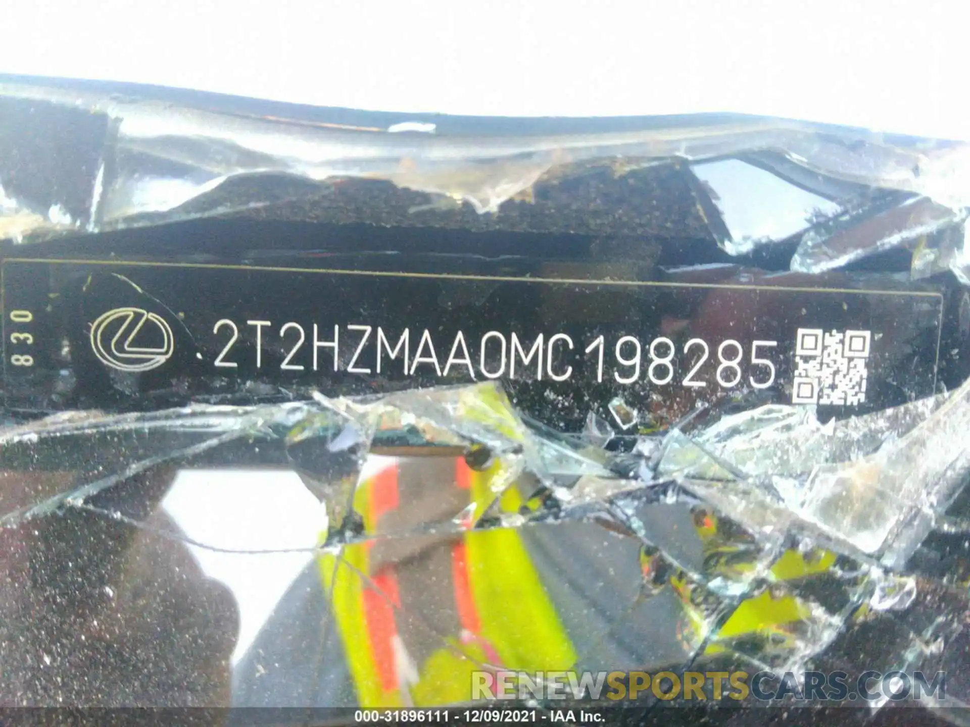 9 Photograph of a damaged car 2T2HZMAA0MC198285 LEXUS RX 2021