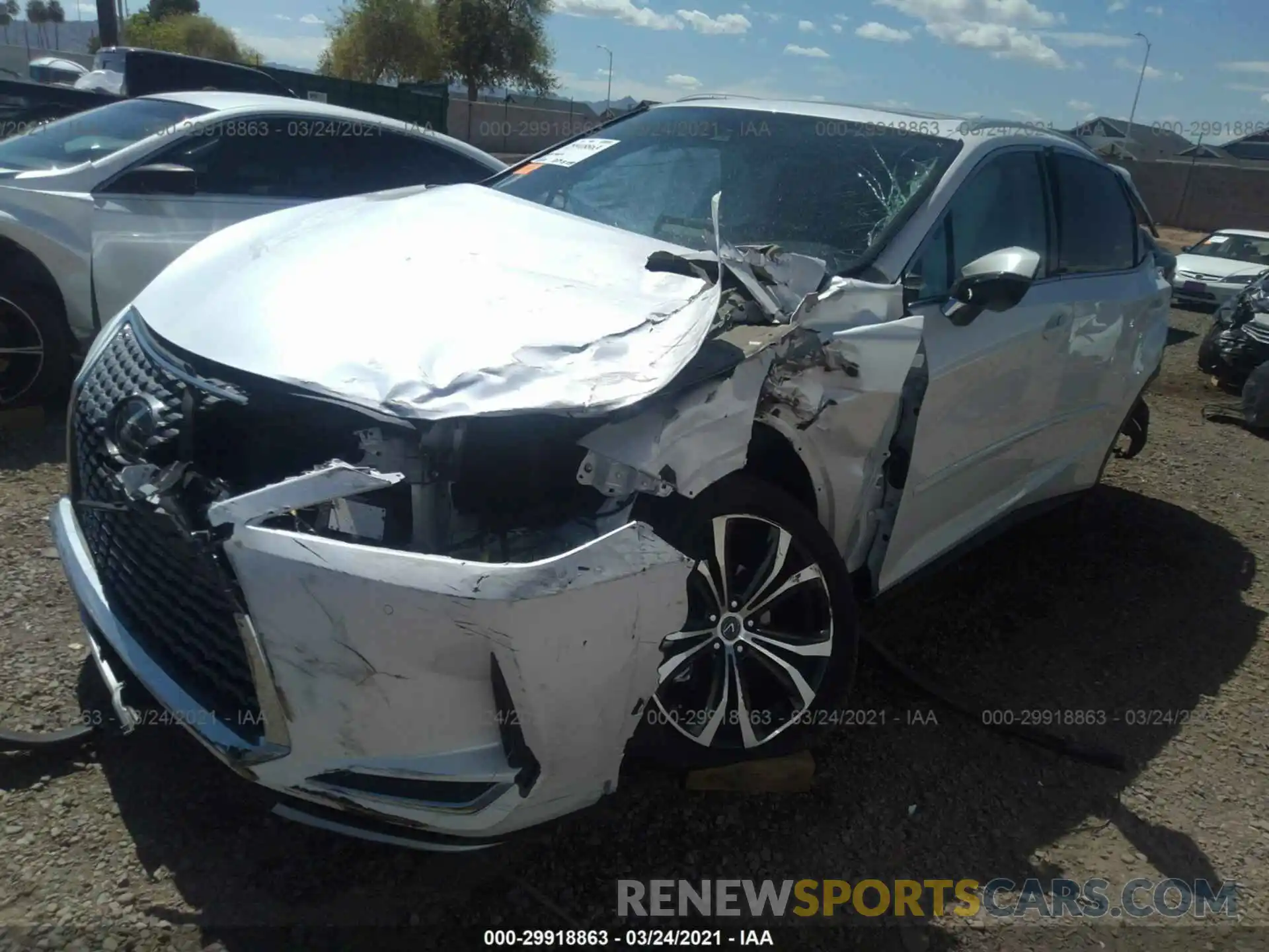 2 Photograph of a damaged car 2T2HZMAA1MC183309 LEXUS RX 2021