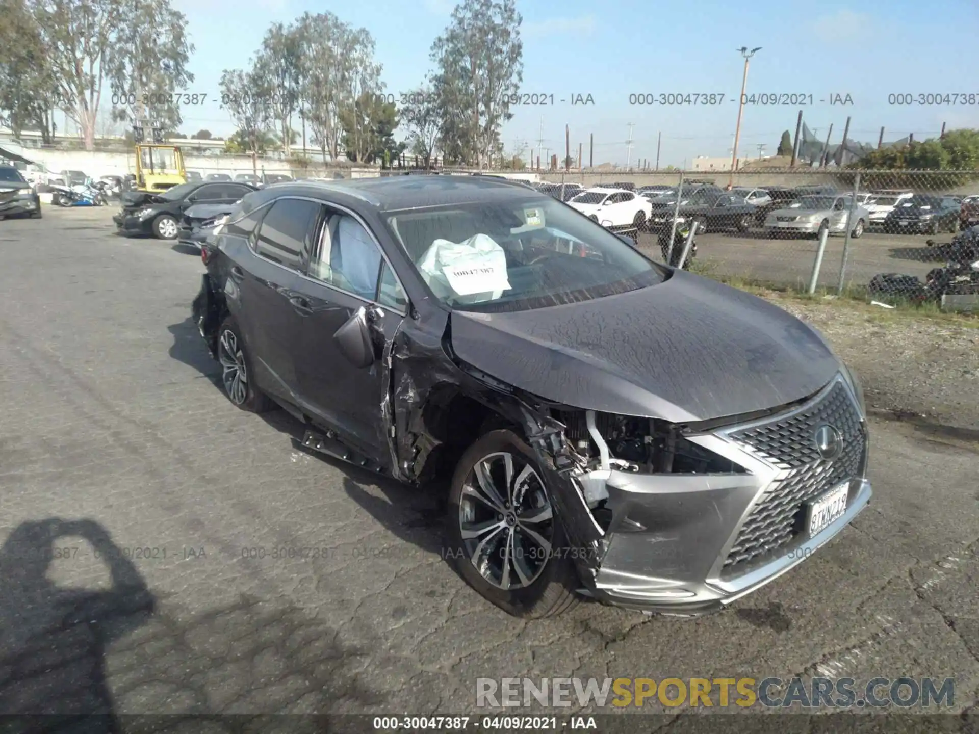 1 Photograph of a damaged car 2T2HZMAA1MC183617 LEXUS RX 2021