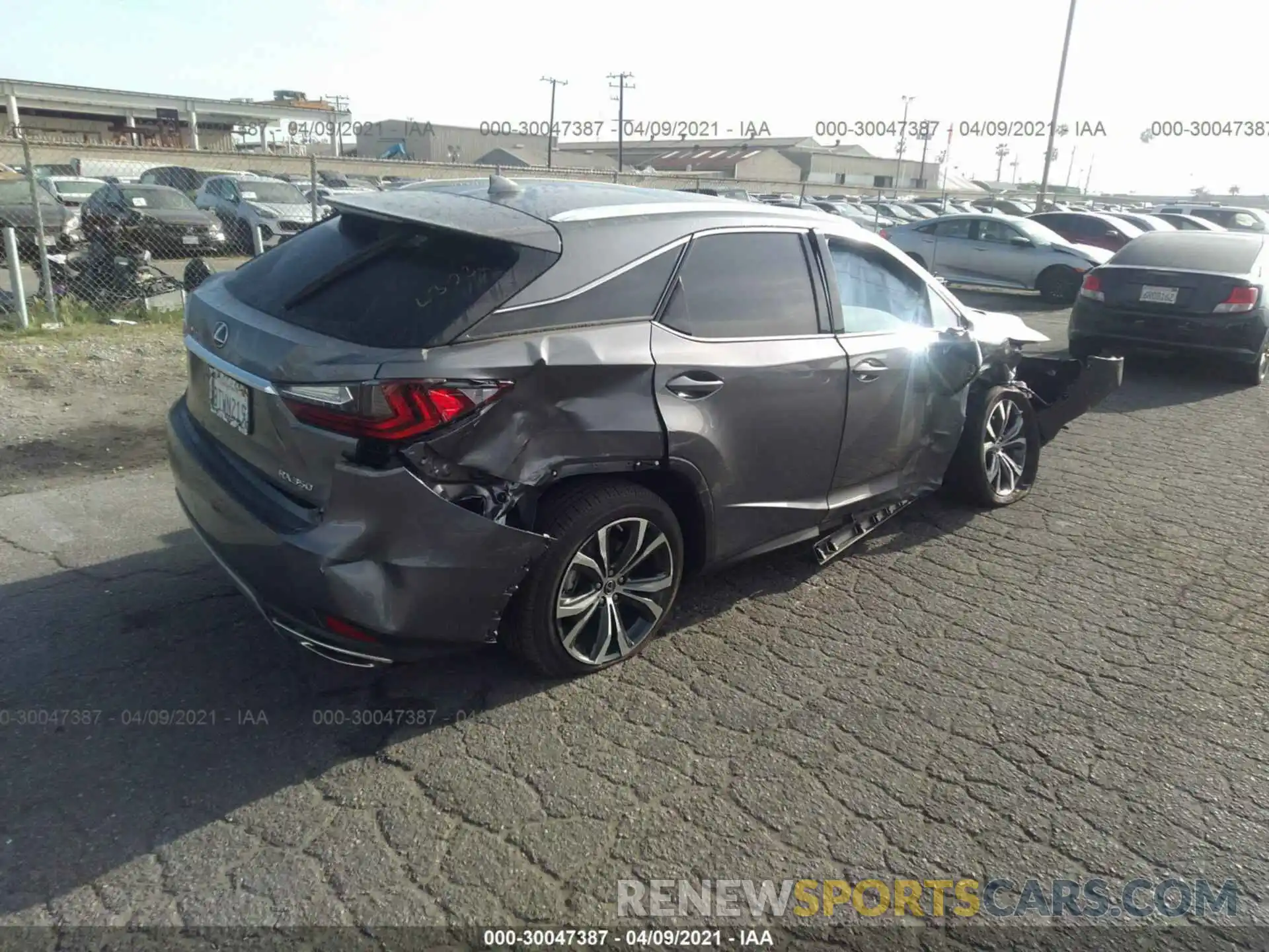 4 Photograph of a damaged car 2T2HZMAA1MC183617 LEXUS RX 2021