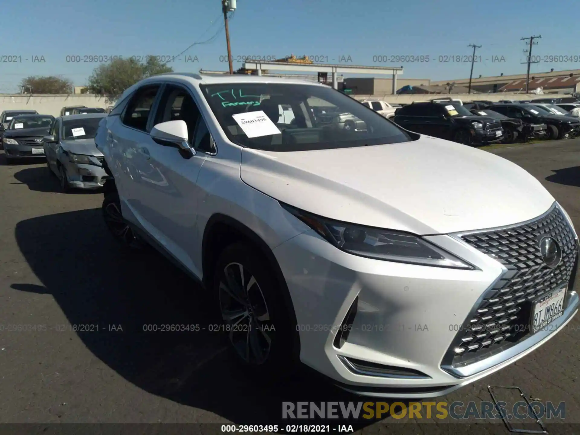 1 Photograph of a damaged car 2T2HZMAA3MC186521 LEXUS RX 2021