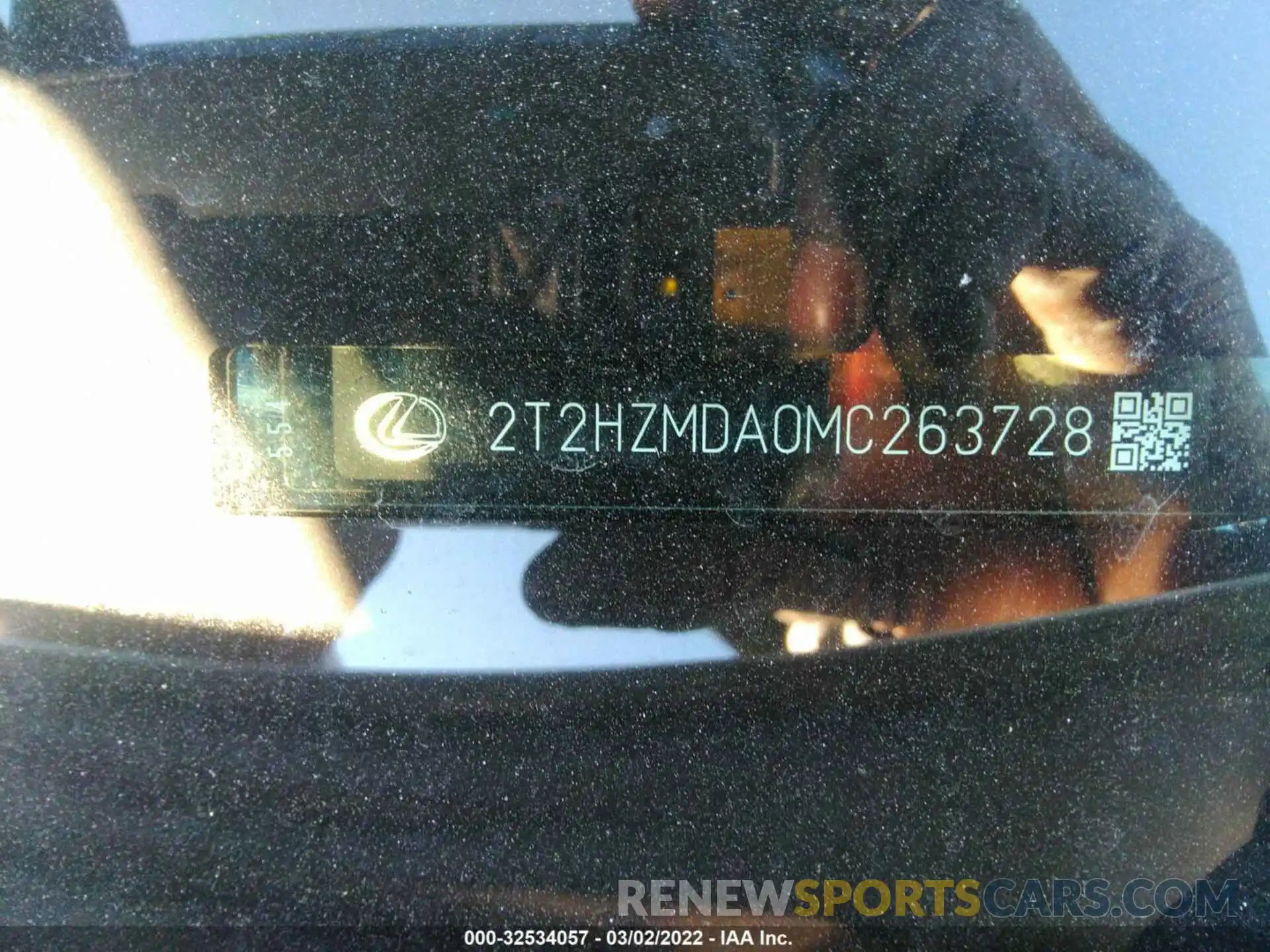 9 Фотография поврежденного автомобиля 2T2HZMDA0MC263728 LEXUS RX 2021