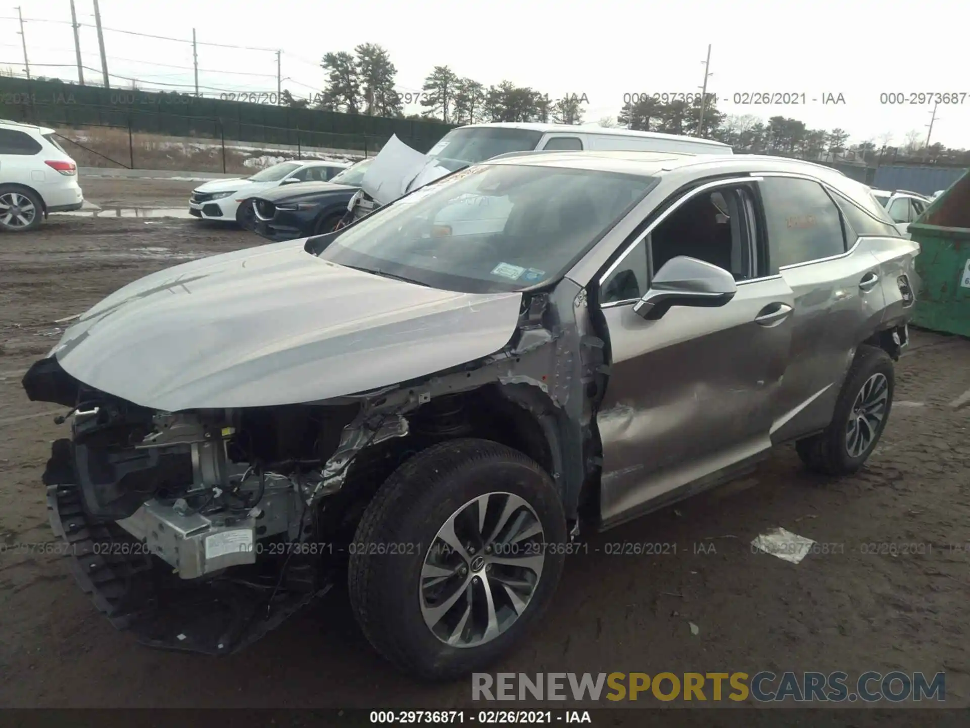 2 Photograph of a damaged car 2T2HZMDA1MC272972 LEXUS RX 2021