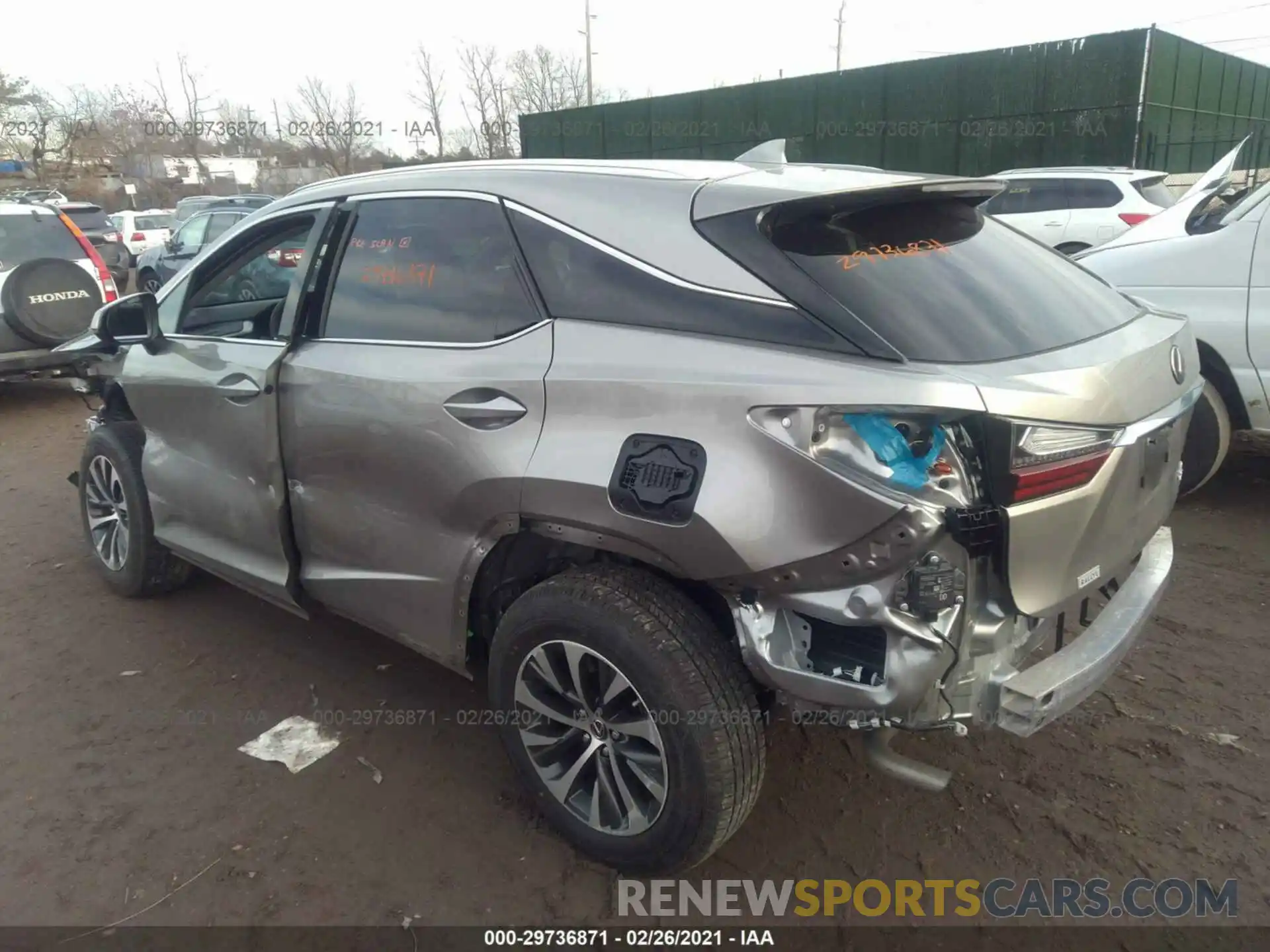 3 Фотография поврежденного автомобиля 2T2HZMDA1MC272972 LEXUS RX 2021