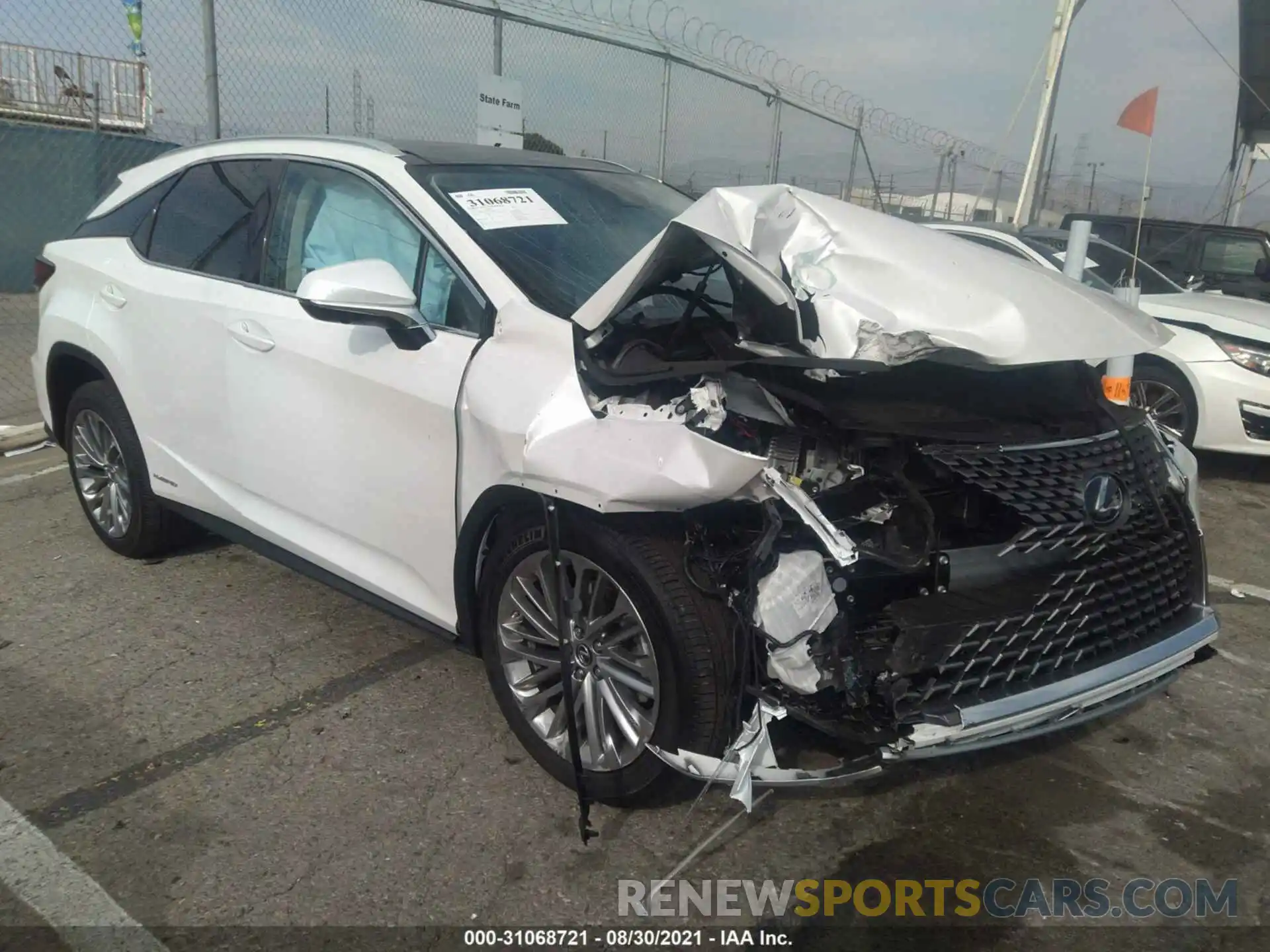 1 Photograph of a damaged car 2T2JGMDA3MC066480 LEXUS RX 2021