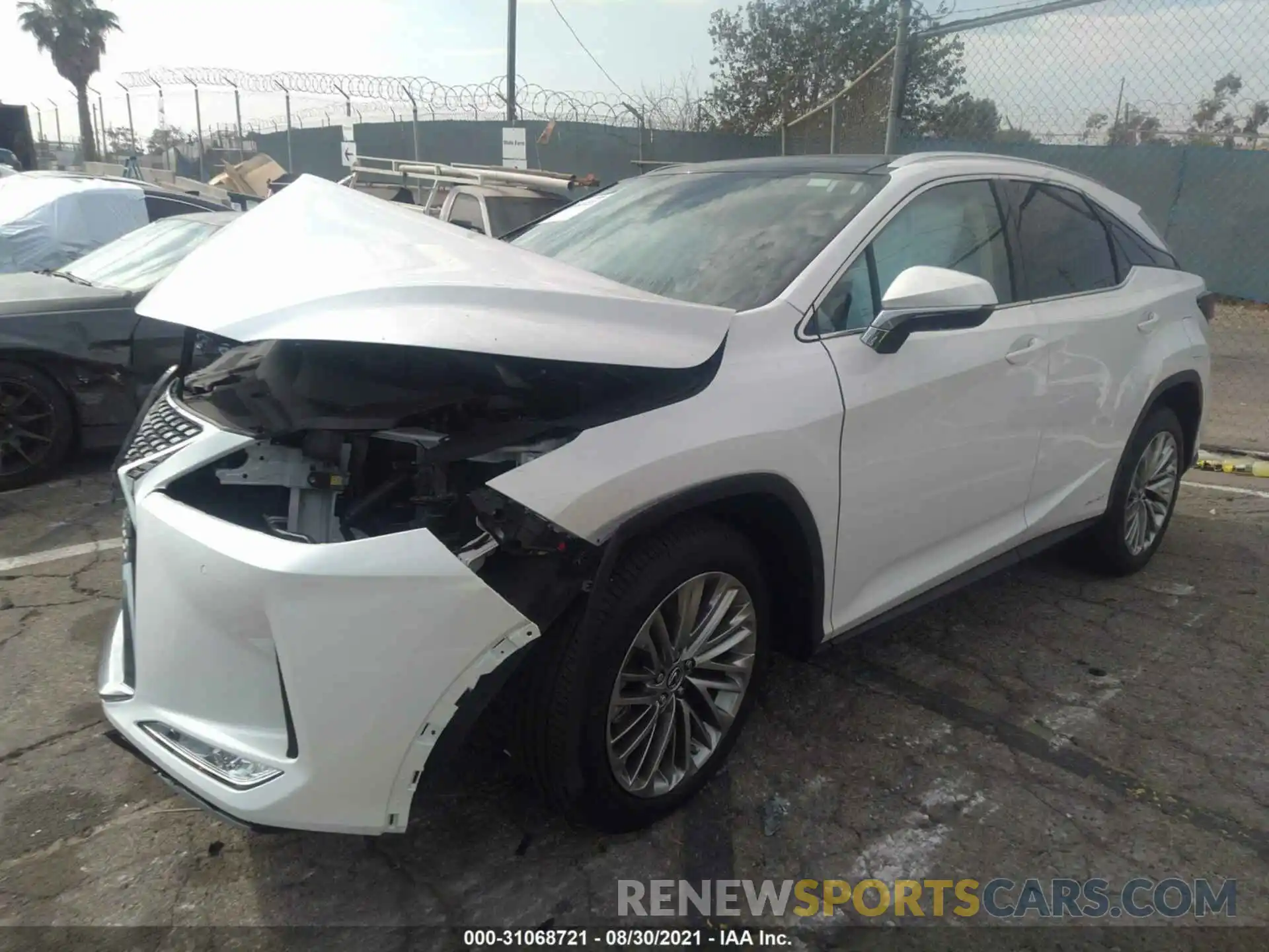 2 Photograph of a damaged car 2T2JGMDA3MC066480 LEXUS RX 2021