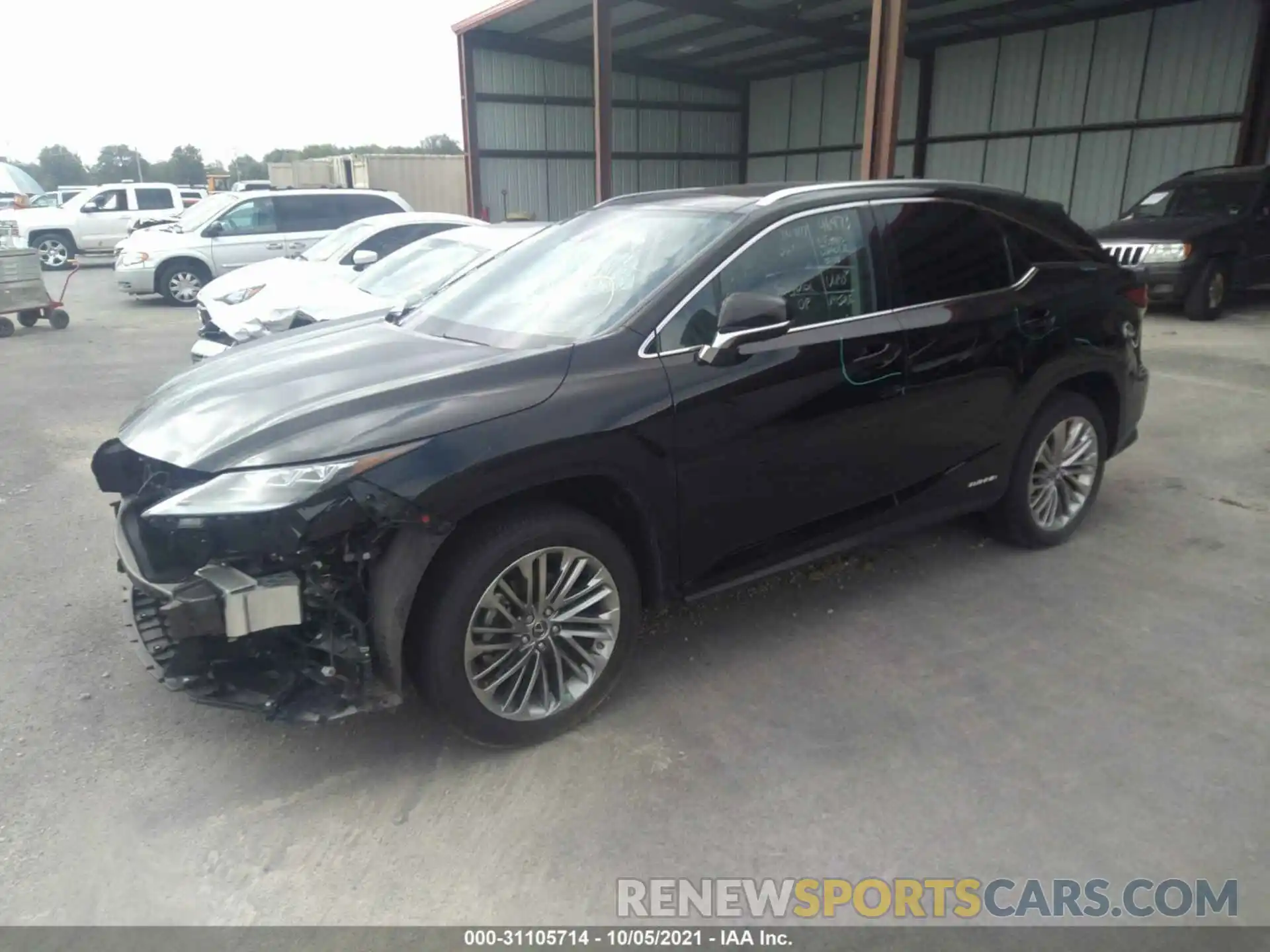 2 Фотография поврежденного автомобиля 2T2JGMDA6MC058597 LEXUS RX 2021