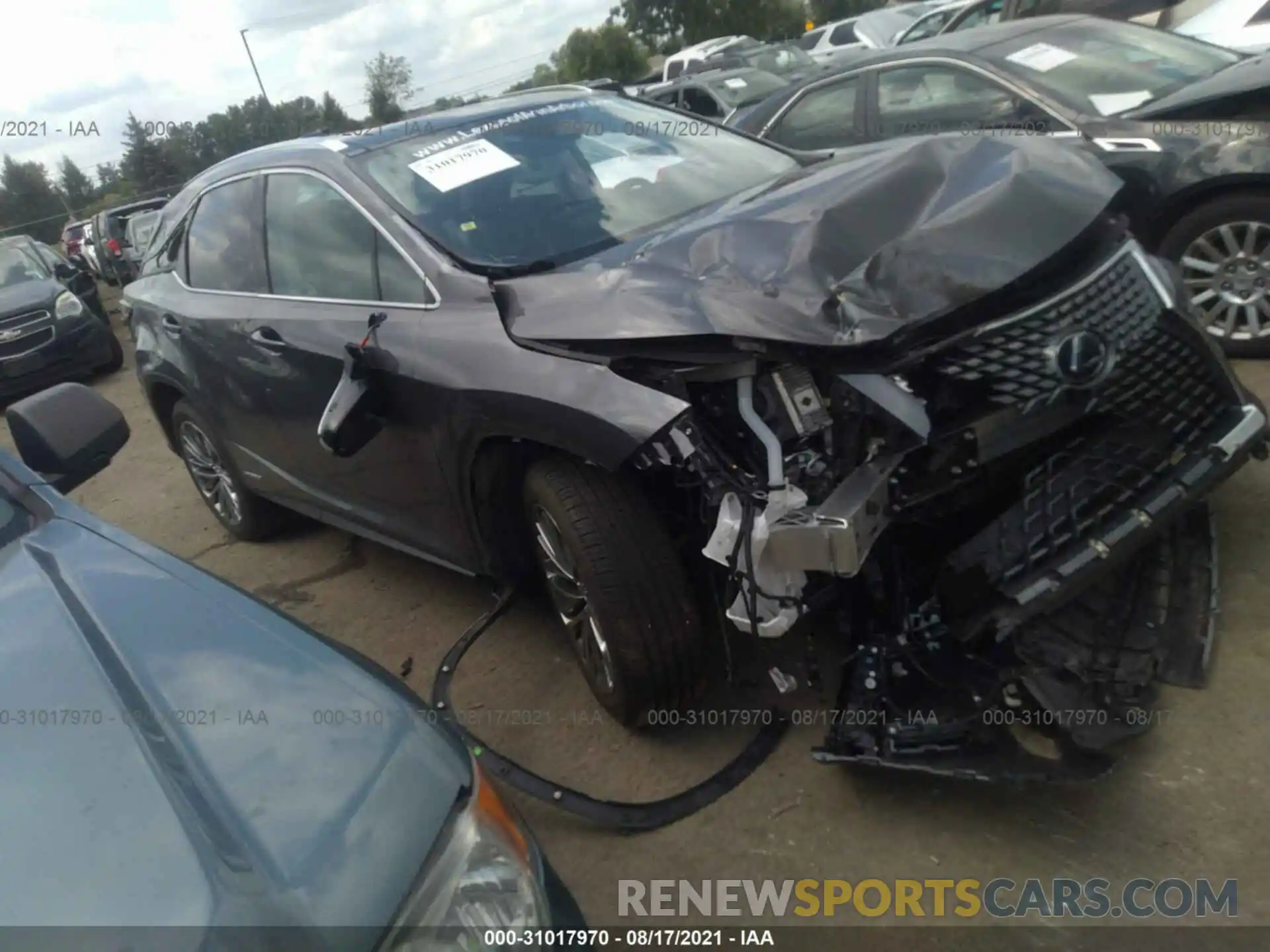 1 Photograph of a damaged car 2T2JGMDA9MC058707 LEXUS RX 2021