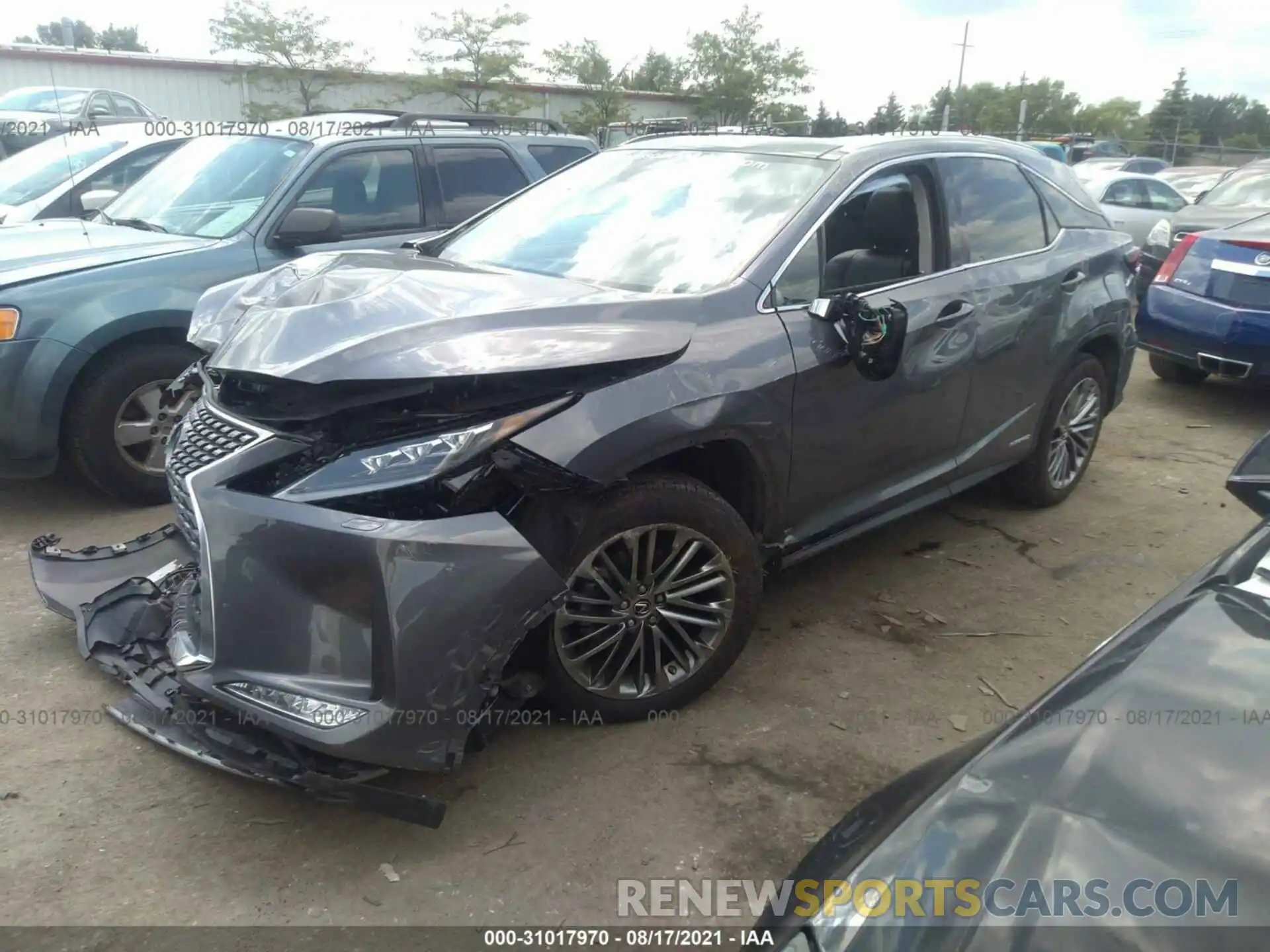 2 Photograph of a damaged car 2T2JGMDA9MC058707 LEXUS RX 2021