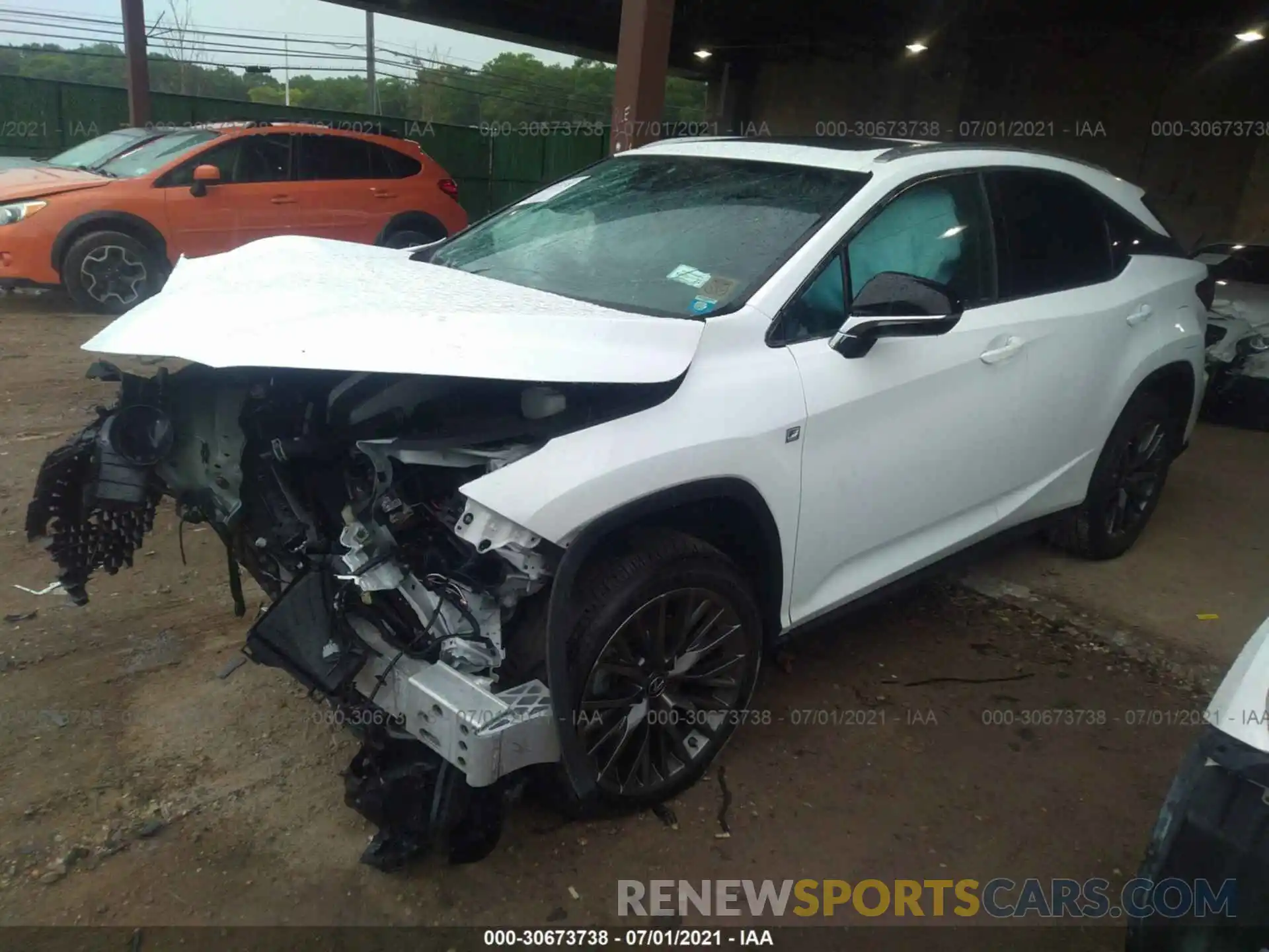 2 Photograph of a damaged car 2T2SZMDA2MC261985 LEXUS RX 2021