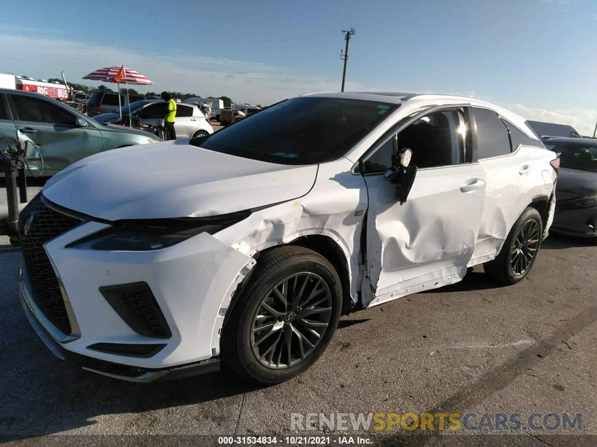 2 Photograph of a damaged car 2T2YZMDA1MC281302 LEXUS RX 2021