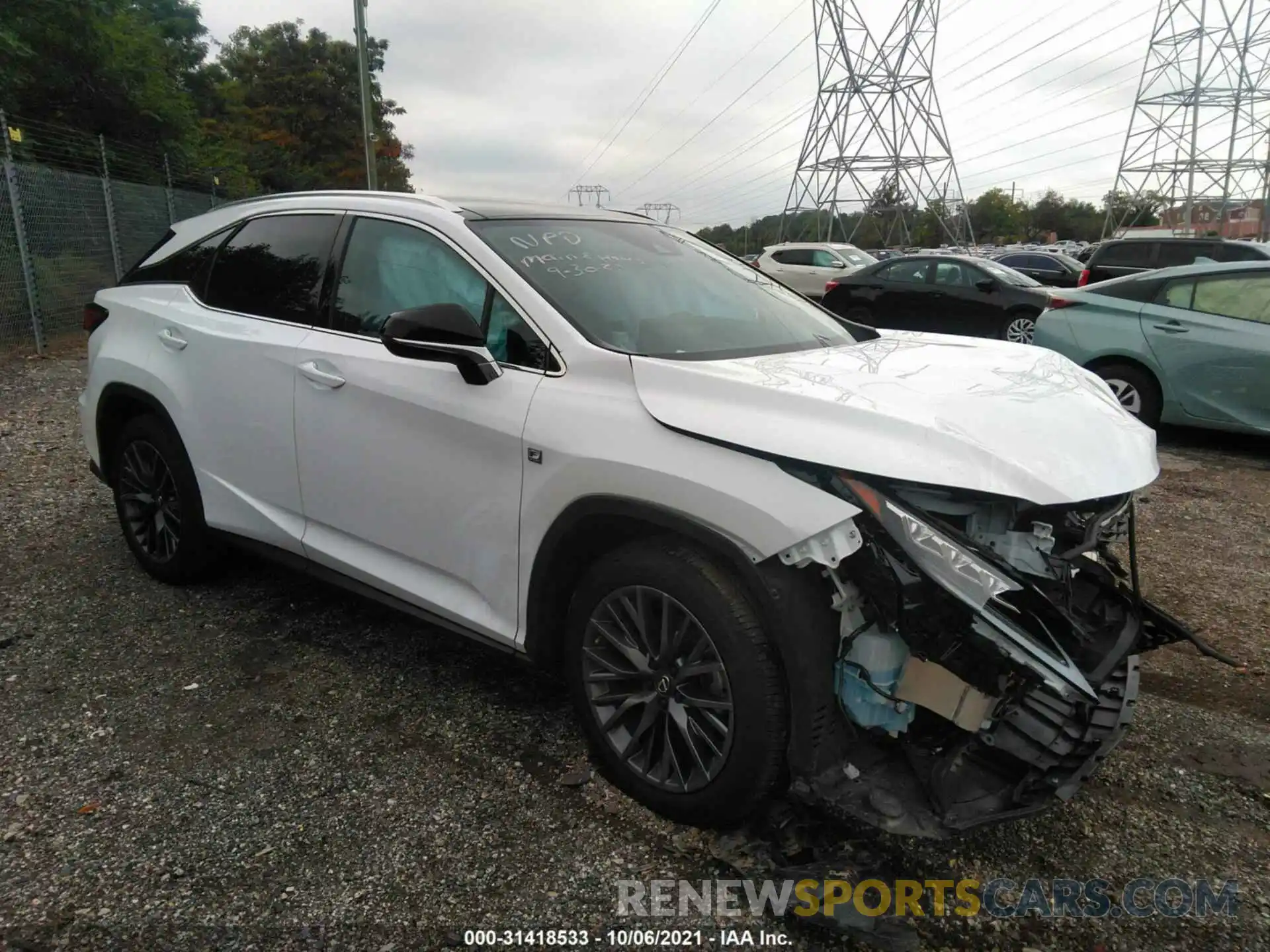 1 Photograph of a damaged car 2T2YZMDA3MC286288 LEXUS RX 2021