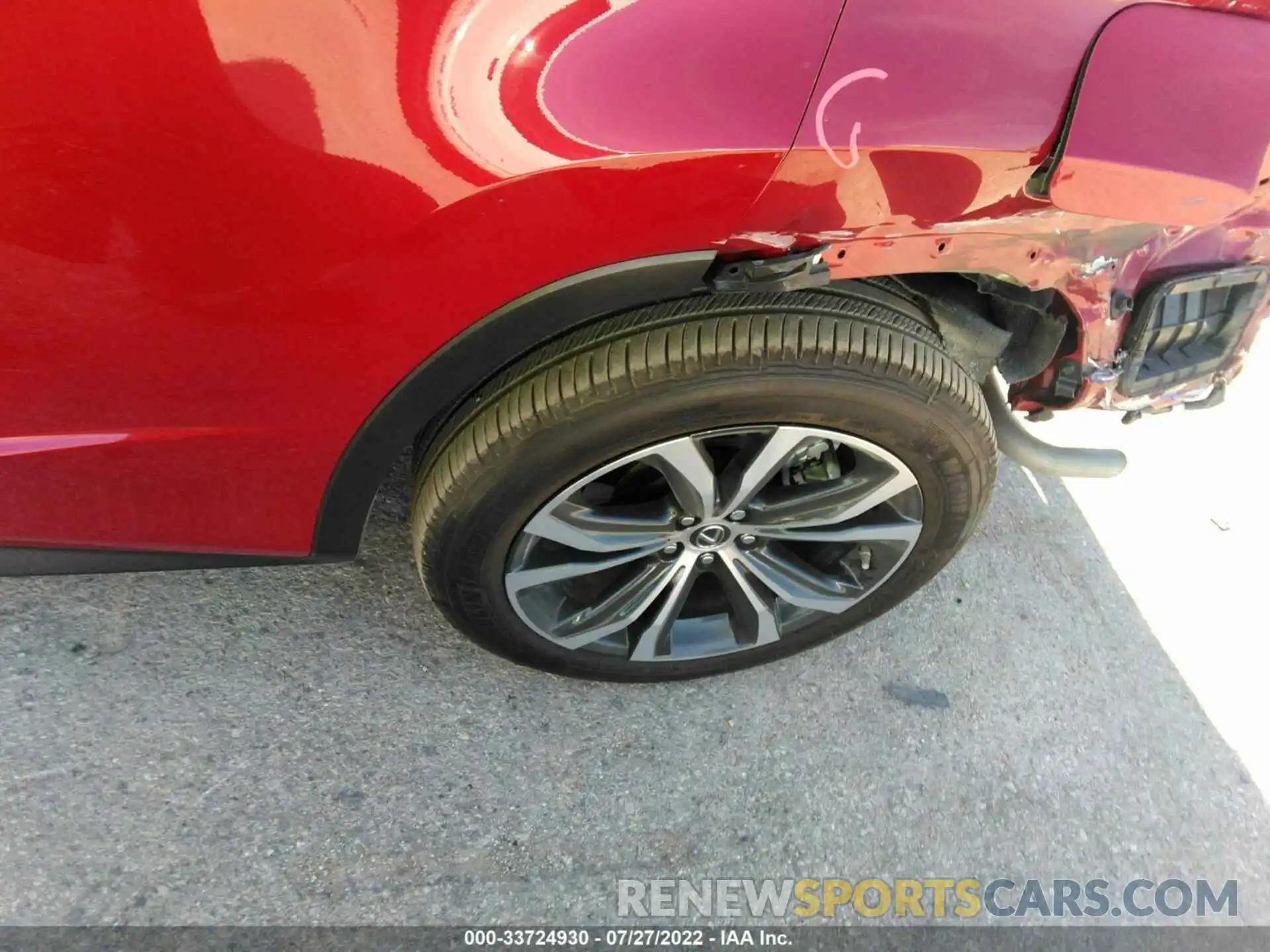 13 Photograph of a damaged car 2T2HZMAA7NC225824 LEXUS RX 2022