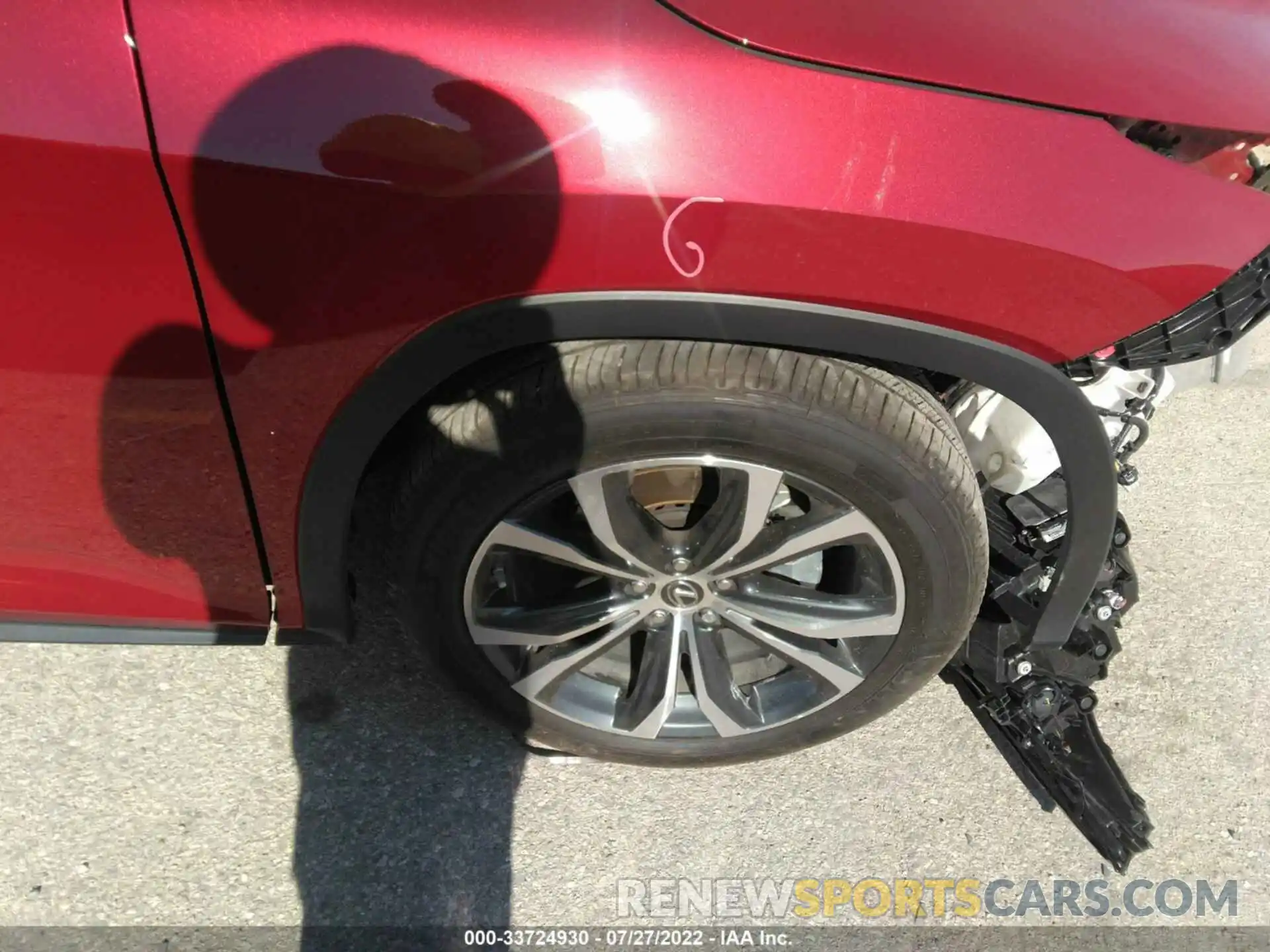 14 Photograph of a damaged car 2T2HZMAA7NC225824 LEXUS RX 2022