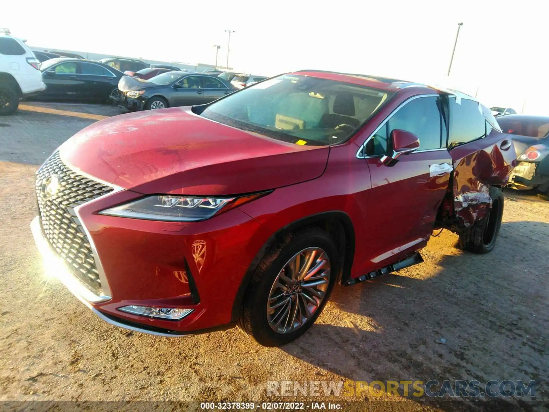 2 Photograph of a damaged car 2T2JZMAA2NC229023 LEXUS RX 2022