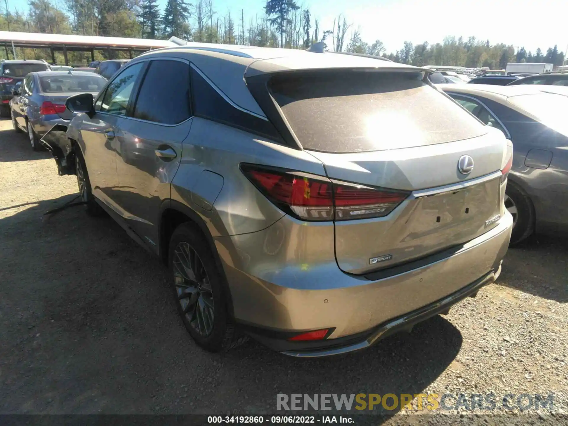 3 Photograph of a damaged car 2T2YGMDA5NC081143 LEXUS RX 2022