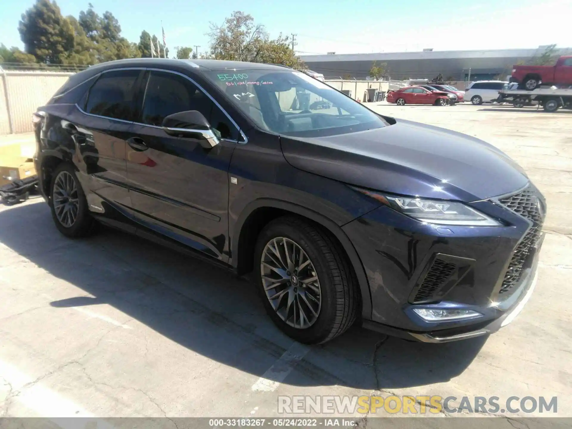 1 Photograph of a damaged car 2T2YGMDA7NC080947 LEXUS RX 2022