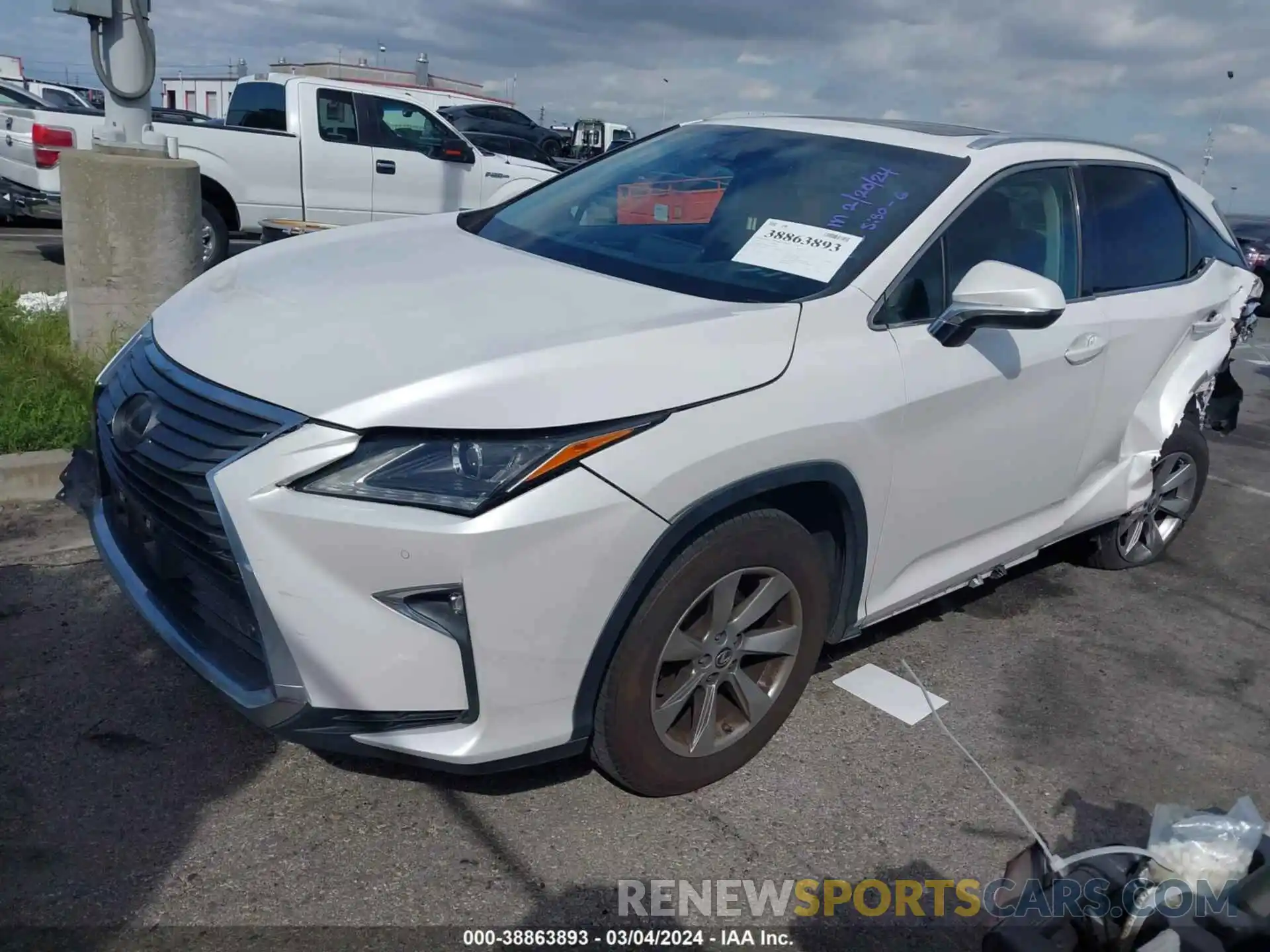 2 Photograph of a damaged car 2T2ZZMCA2KC139978 LEXUS RX 350 2019