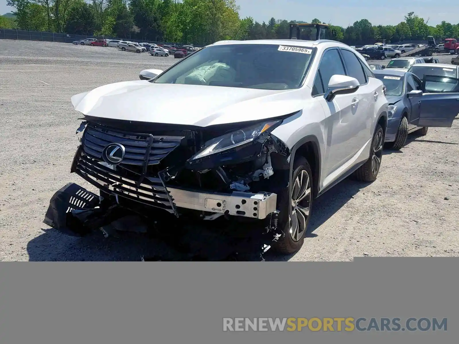 2 Фотография поврежденного автомобиля JTJBZMCAXK2038124 LEXUS RX 350 2019