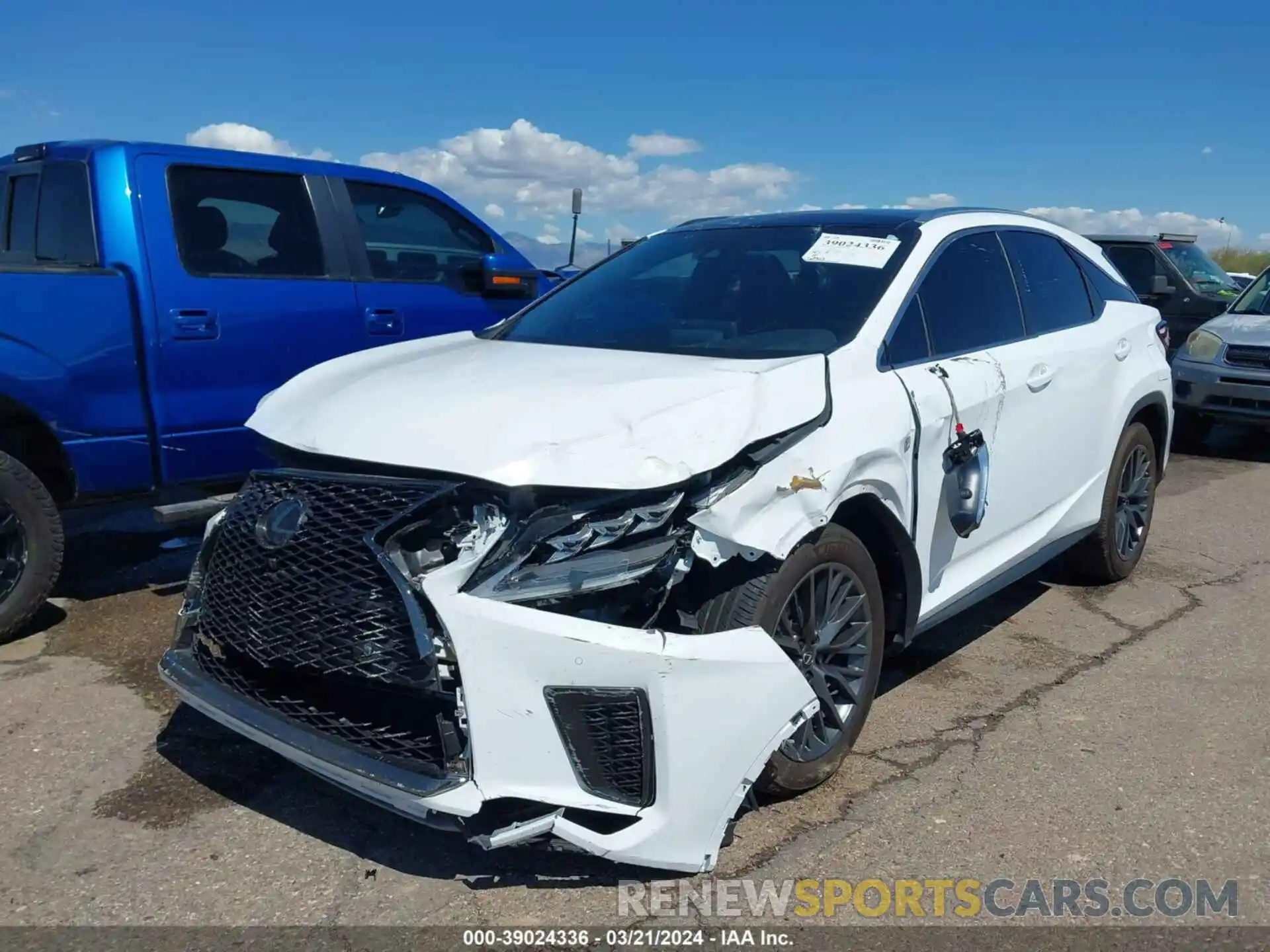 2 Photograph of a damaged car 2T2YZMDA3MC287537 LEXUS RX 350 2021