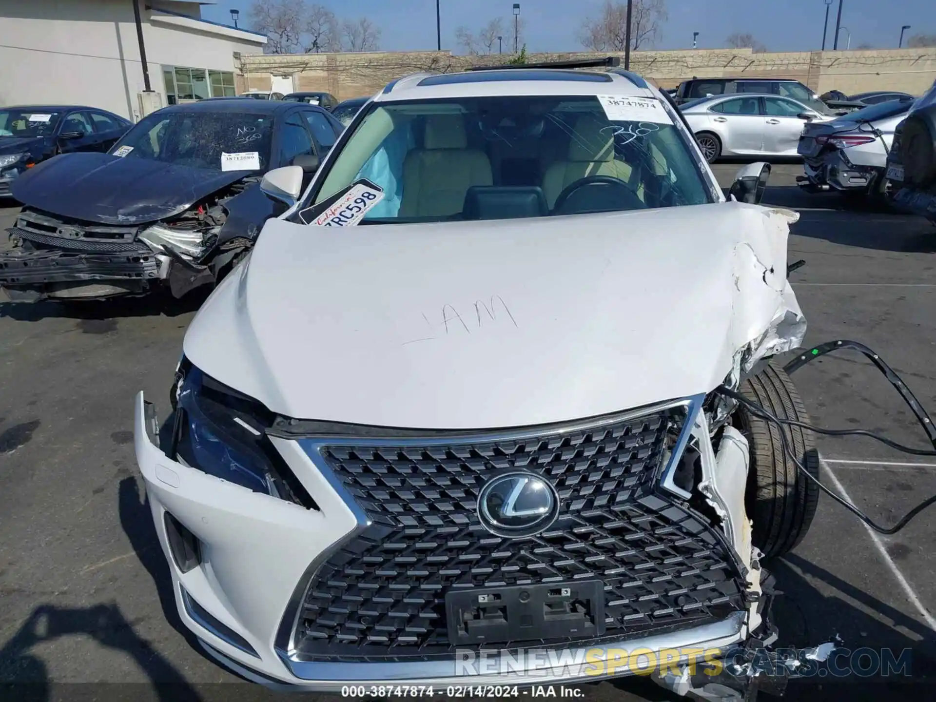 10 Фотография поврежденного автомобиля 2T2HZMAA1NC232560 LEXUS RX 350 2022