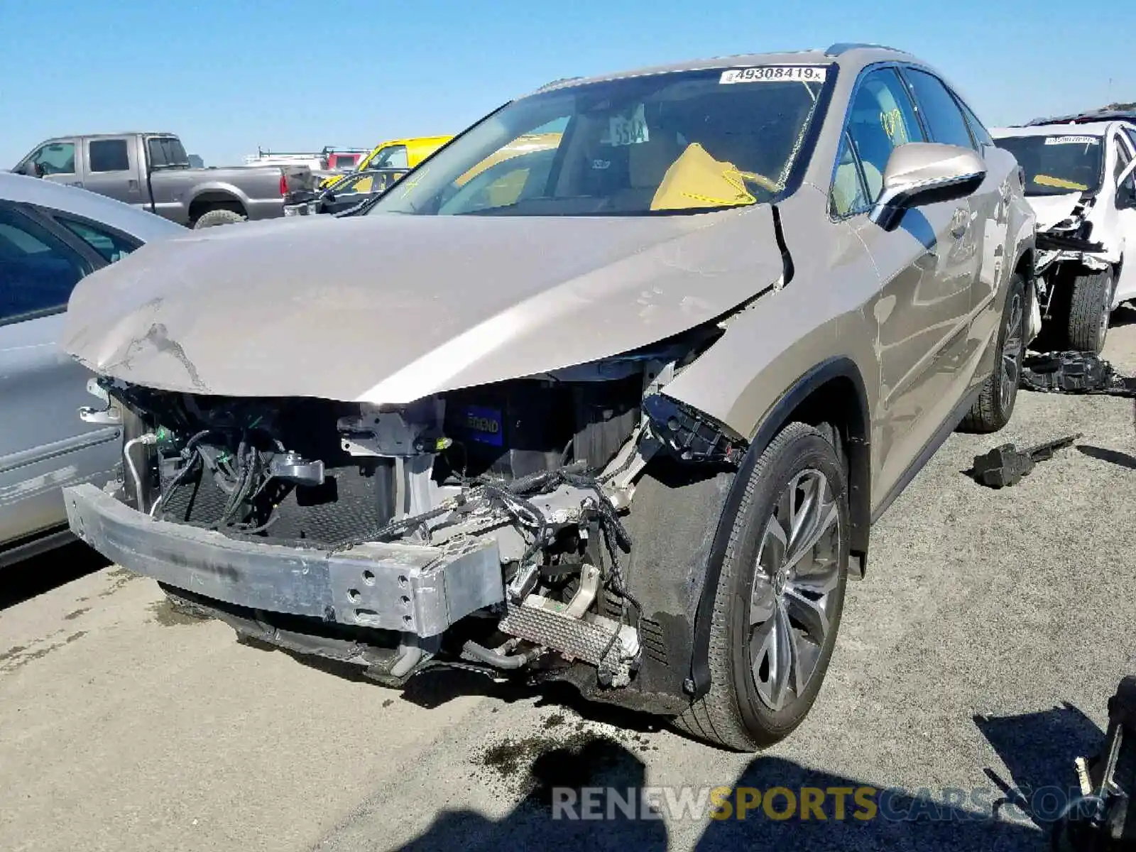 2 Photograph of a damaged car 2T2BZMCA6KC175884 LEXUS RX 350 BAS 2019