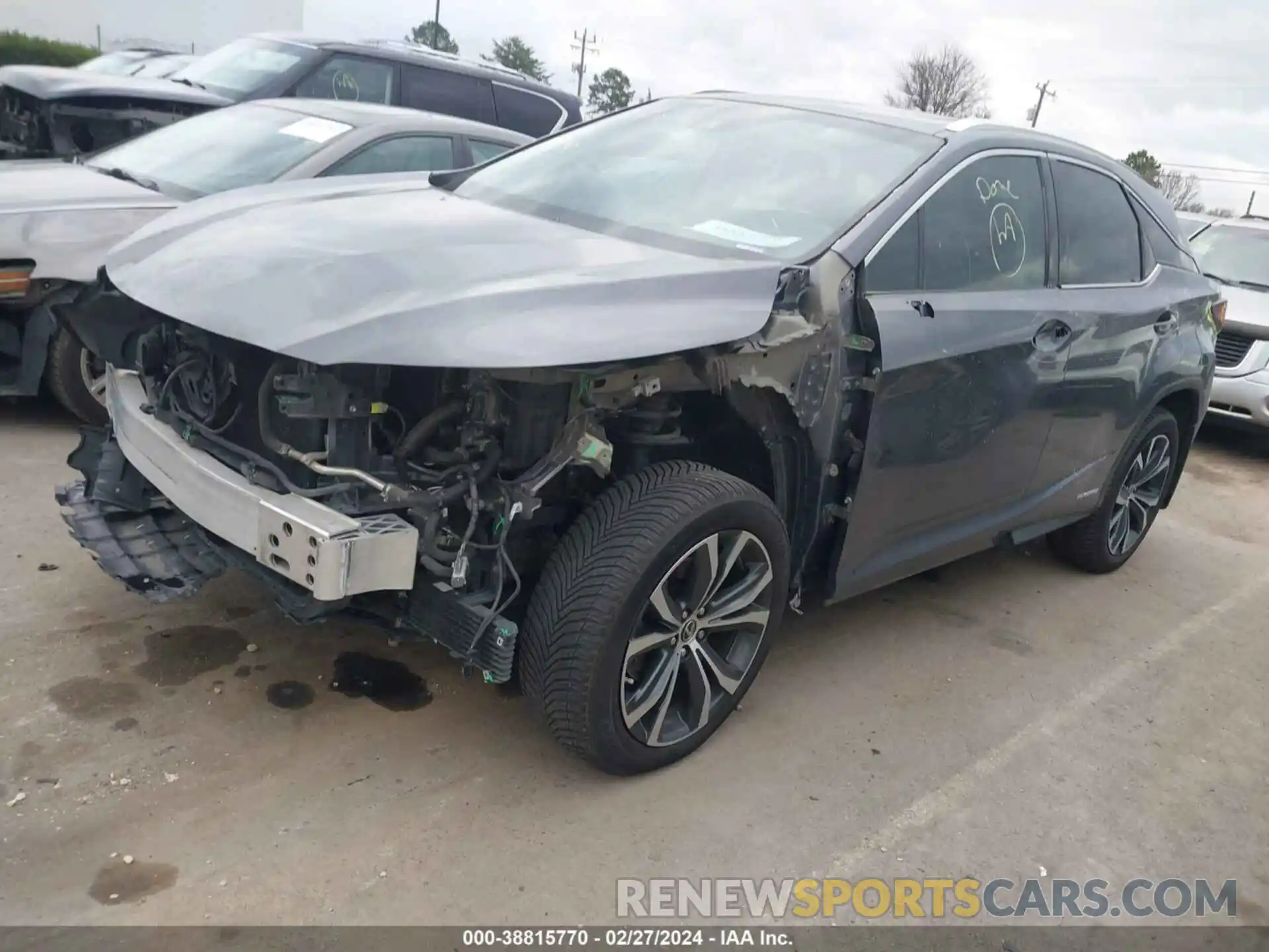 2 Photograph of a damaged car 2T2BGMCA8KC035230 LEXUS RX 450H 2019