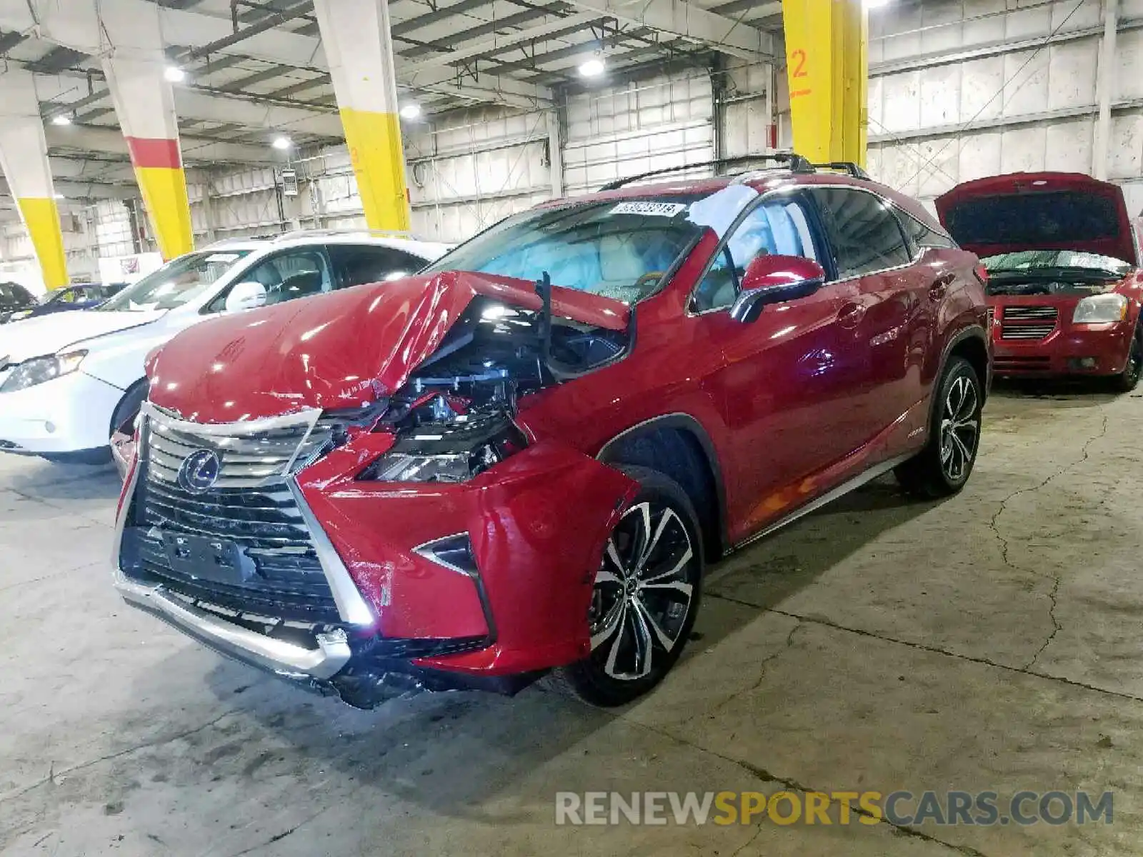 2 Фотография поврежденного автомобиля 2T2BGMCA3KC031666 LEXUS RX 450H BA 2019